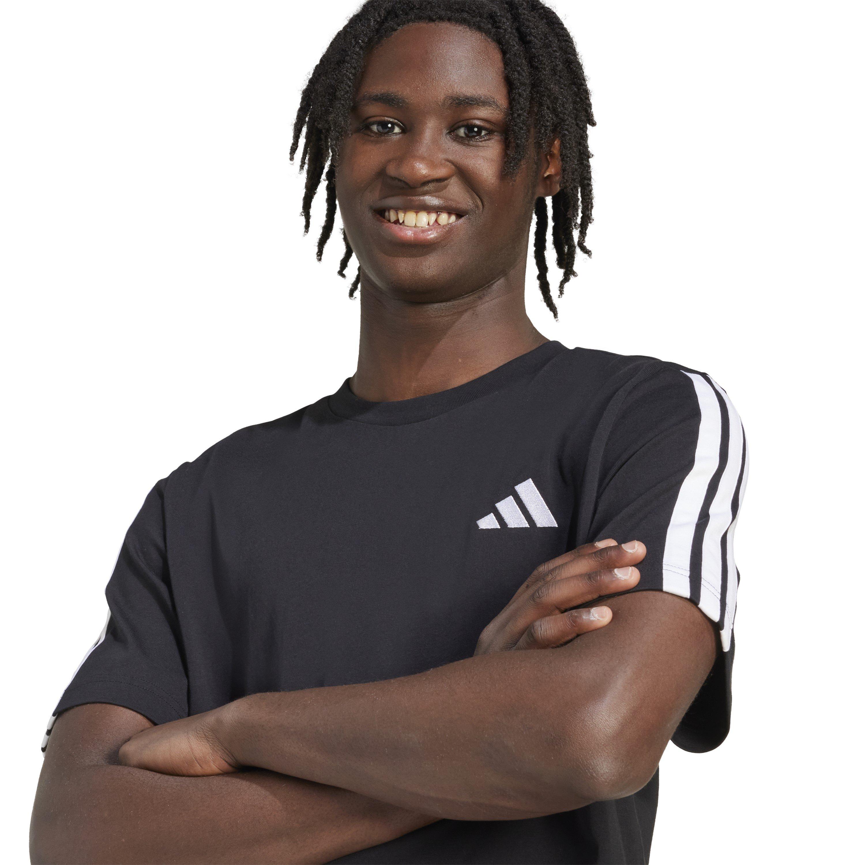 Noir/Blanc - adidas - Essentials 3-Stripes T-Shirt Mens - 5