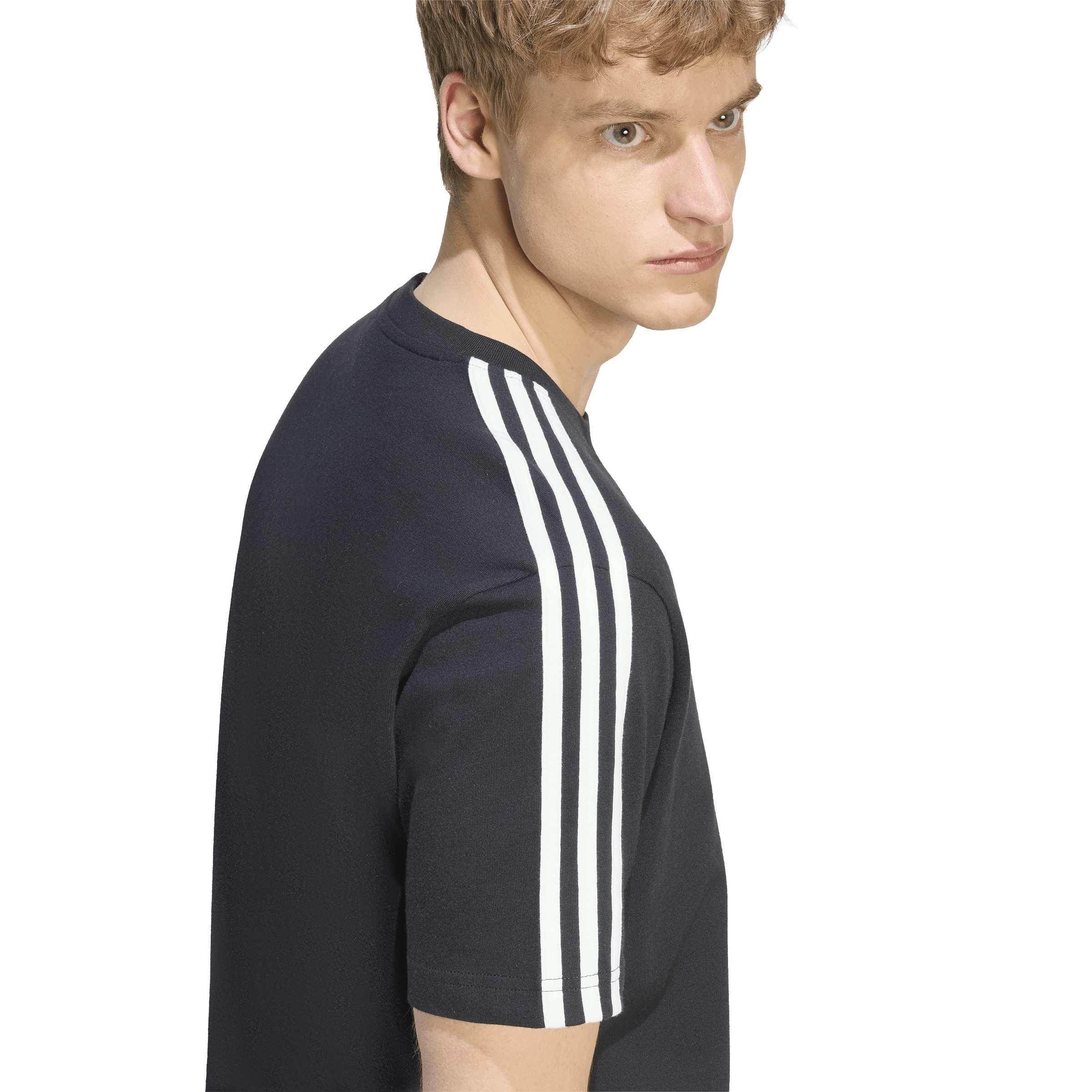 Negro/Blanco - adidas - Essentials 3-Stripes T-Shirt Mens - 5