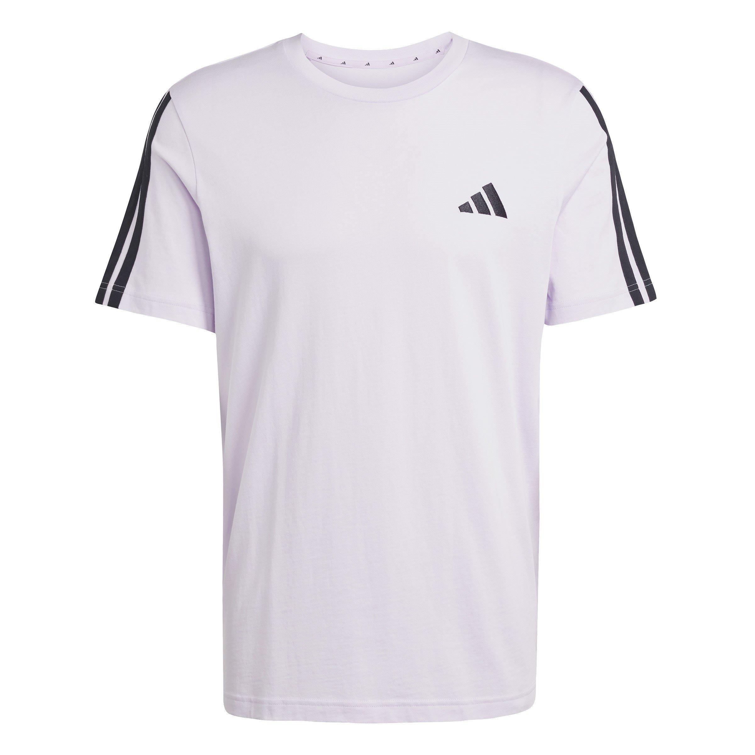 Adidas Men's Essentials 3-Stripes T-Shirt - Ice Lavender - L