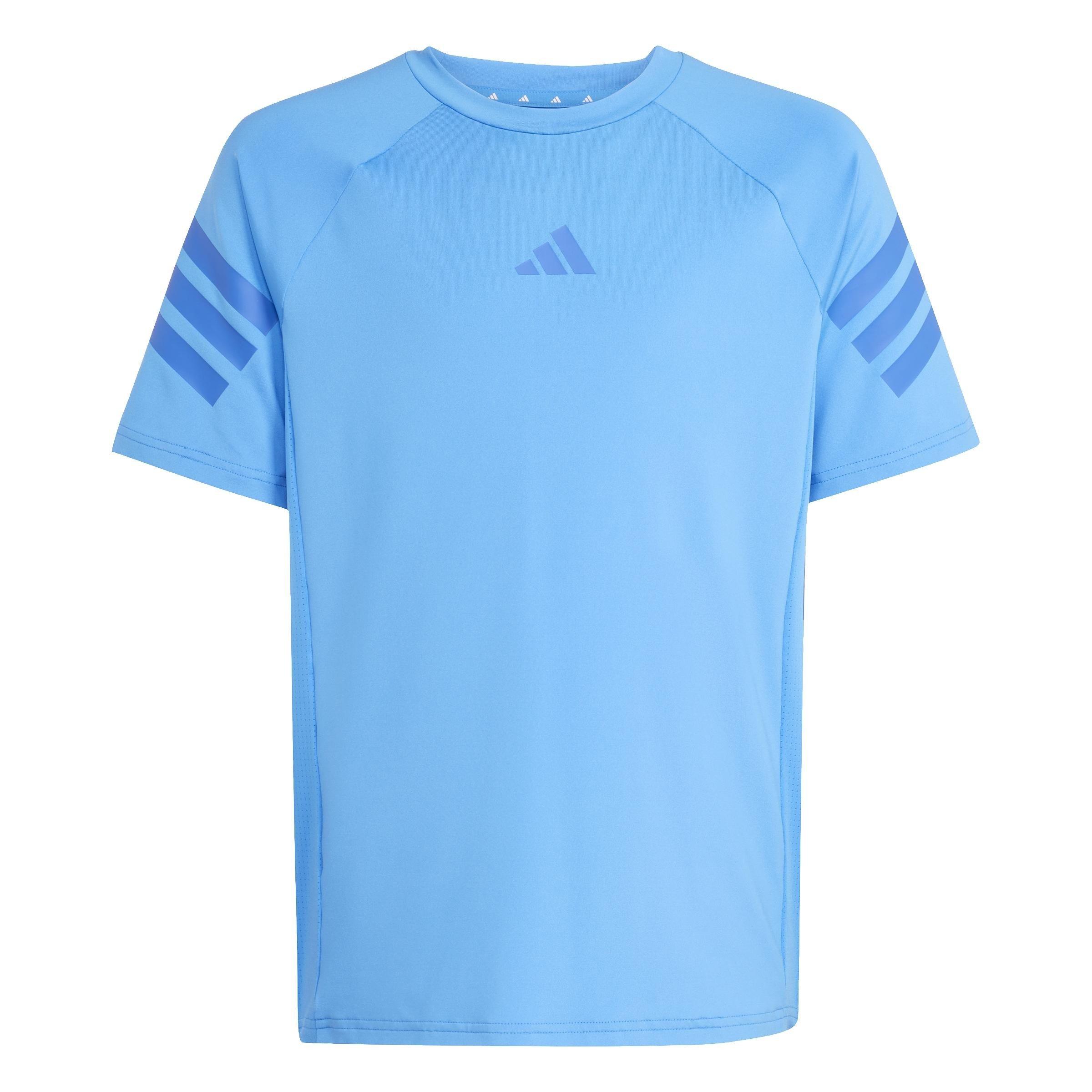 Lucid Ray Blue - adidas - Kids' T-Shirt - 1