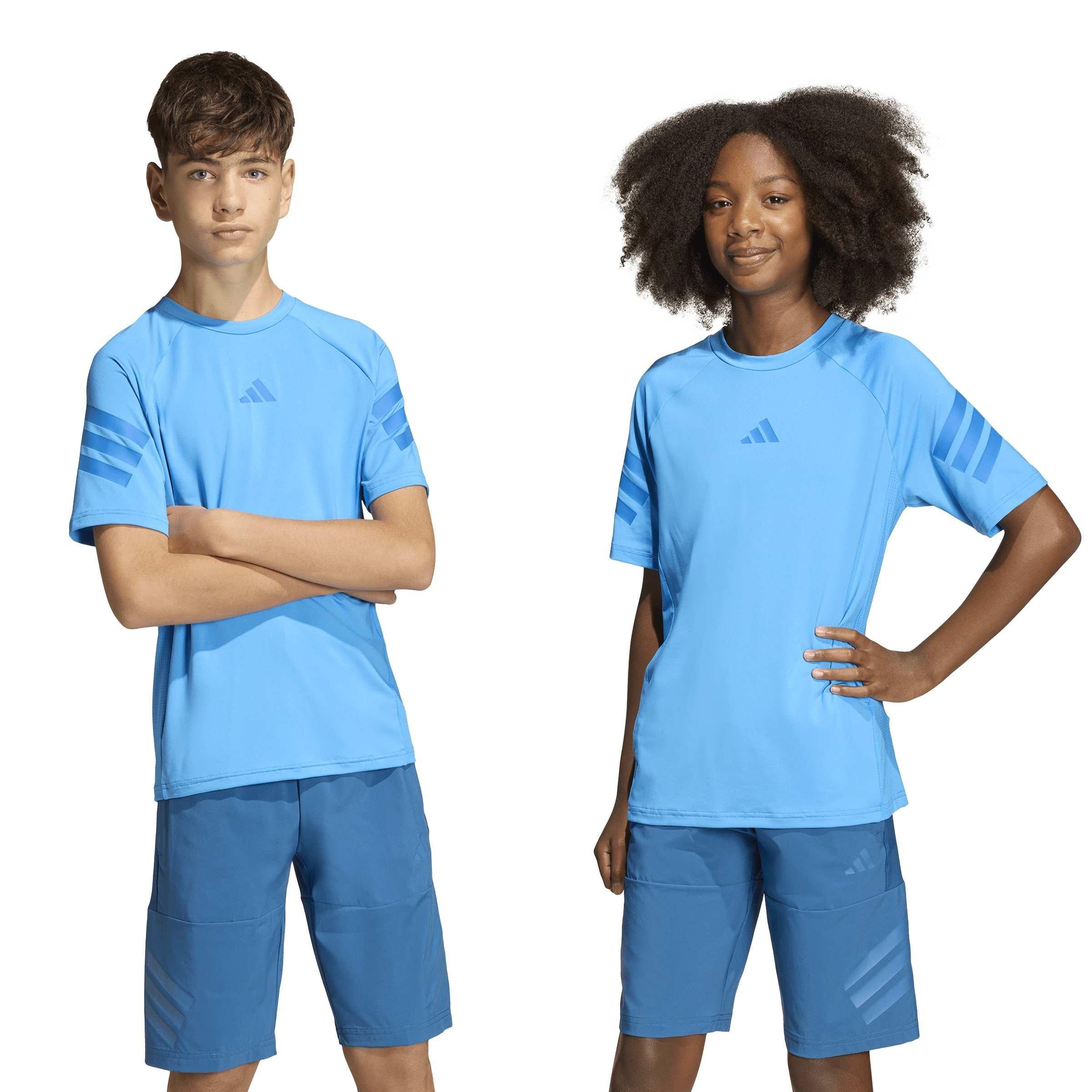 Lucid Ray Blue - adidas - Kids' T-Shirt - 2
