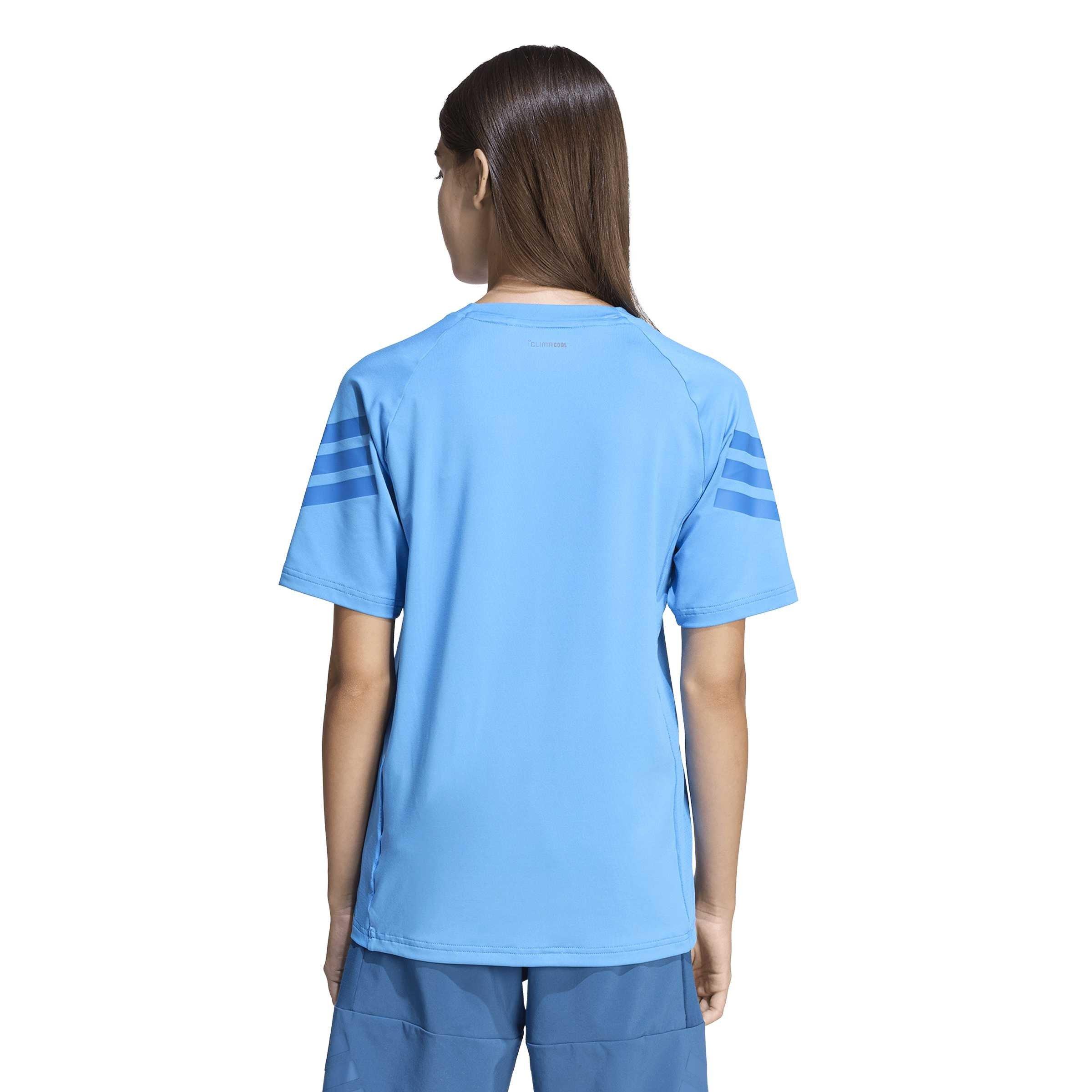 Lucid Ray Blue - adidas - Kids' T-Shirt - 5