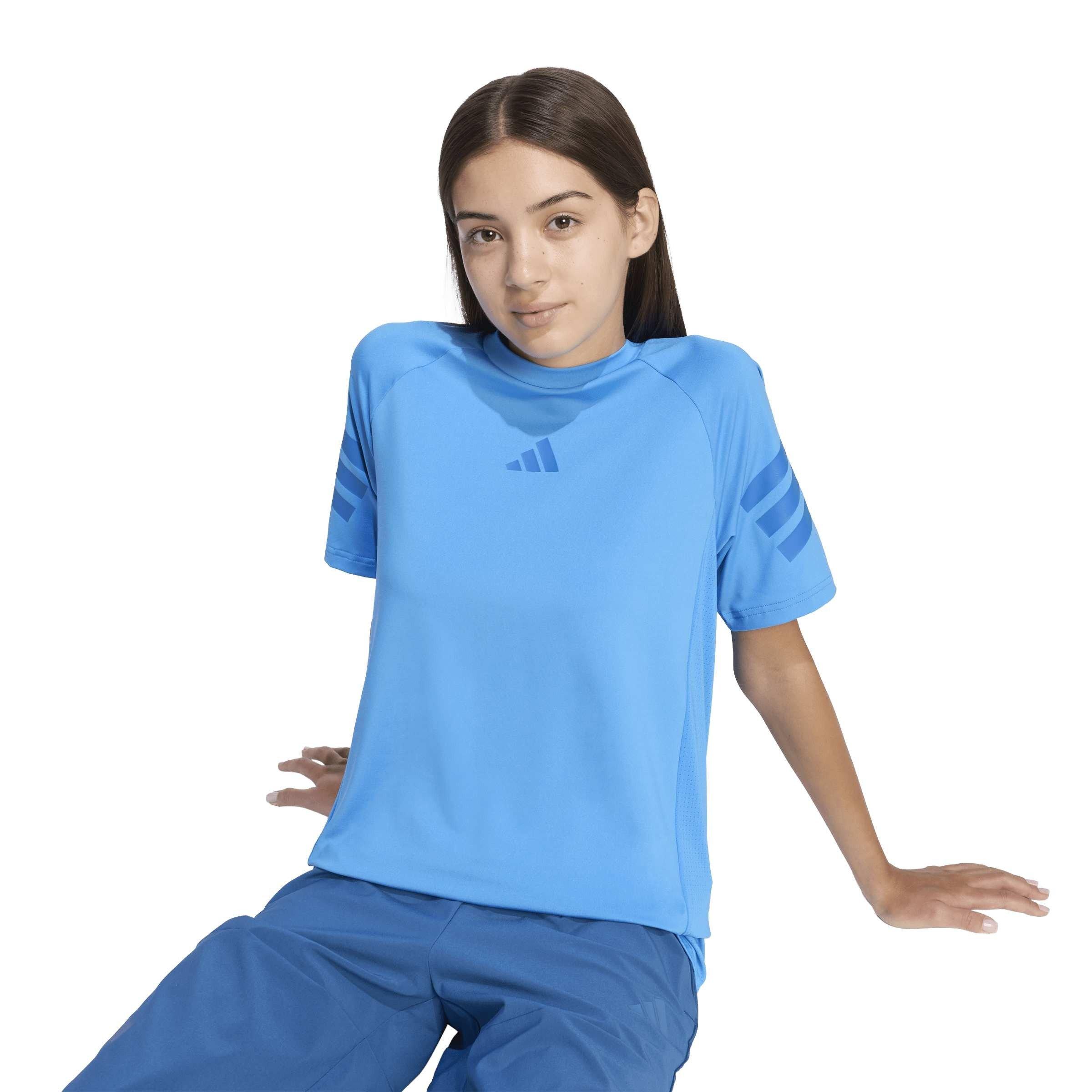 Lucid Ray Blue - adidas - Kids' T-Shirt - 6
