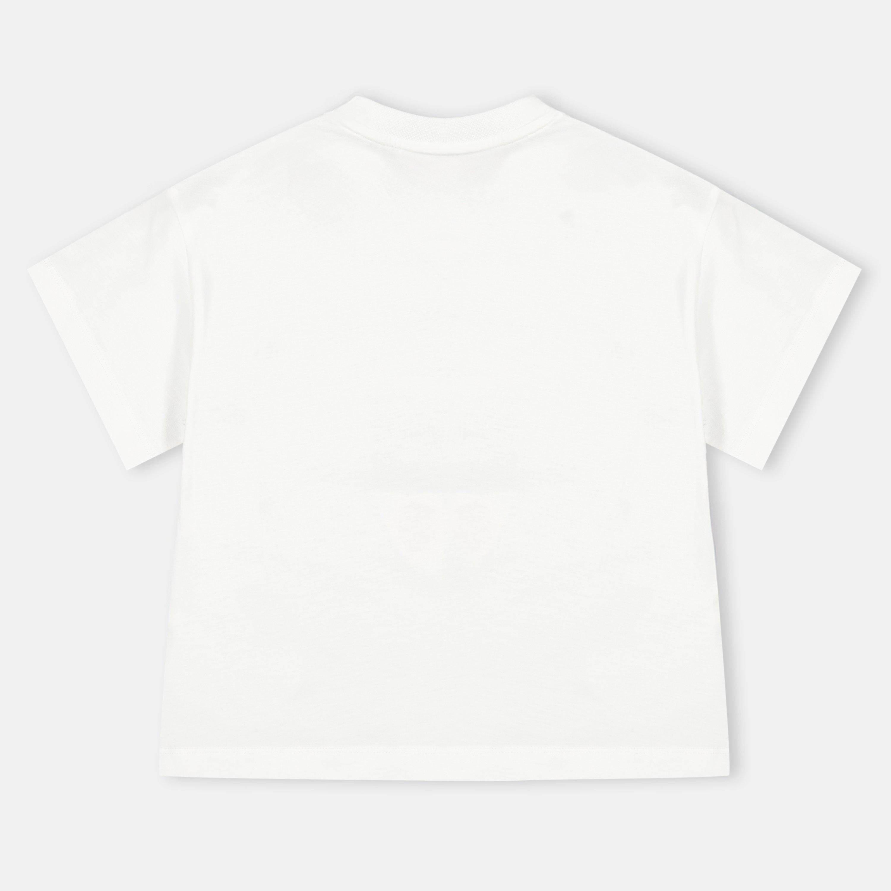 Gesso F0TU9 - Fendi - Short Sleeved Coat Of Arms T-Shirt Junior - 2