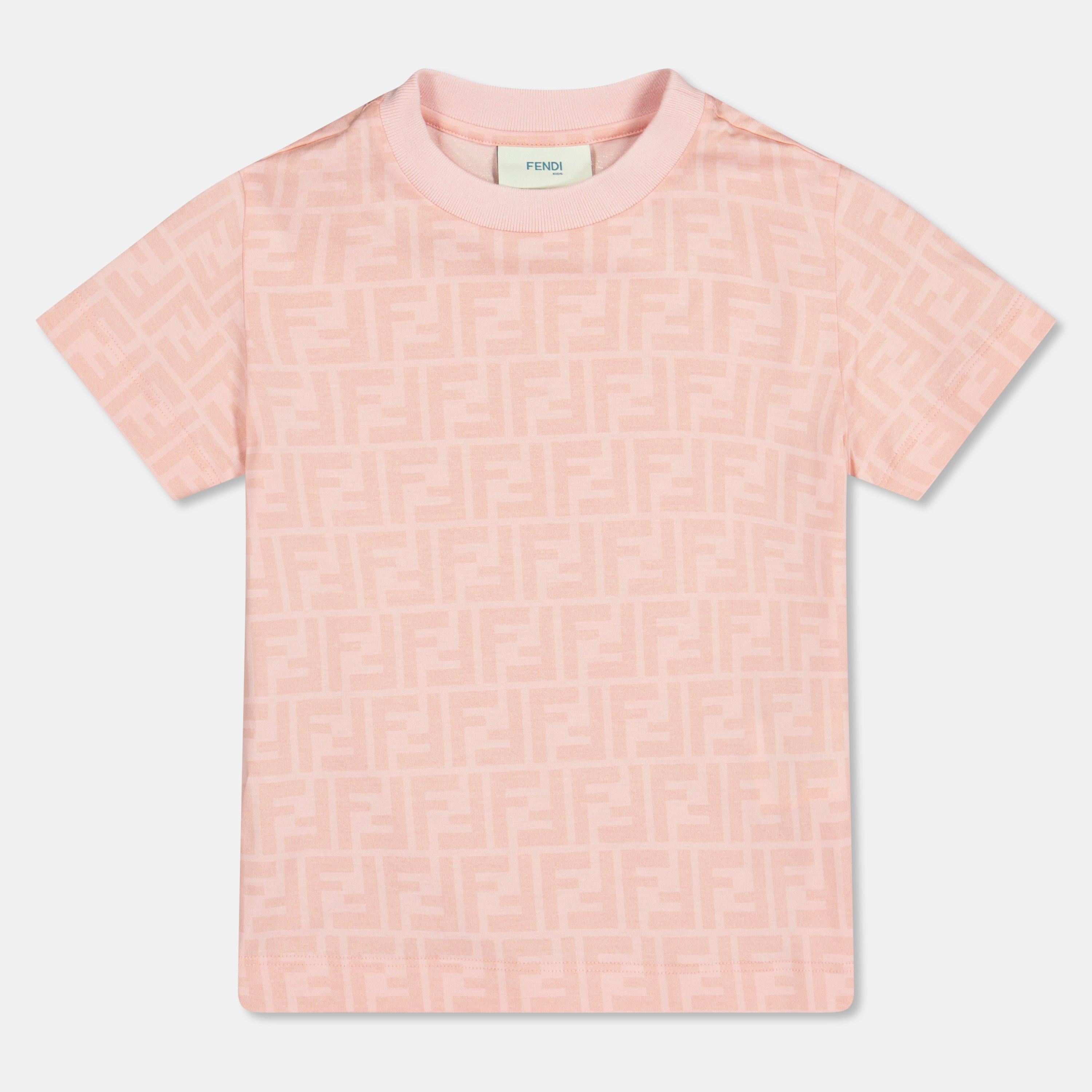 Fendi Short Sleeved Coat Of Arms T-Shirt Junior