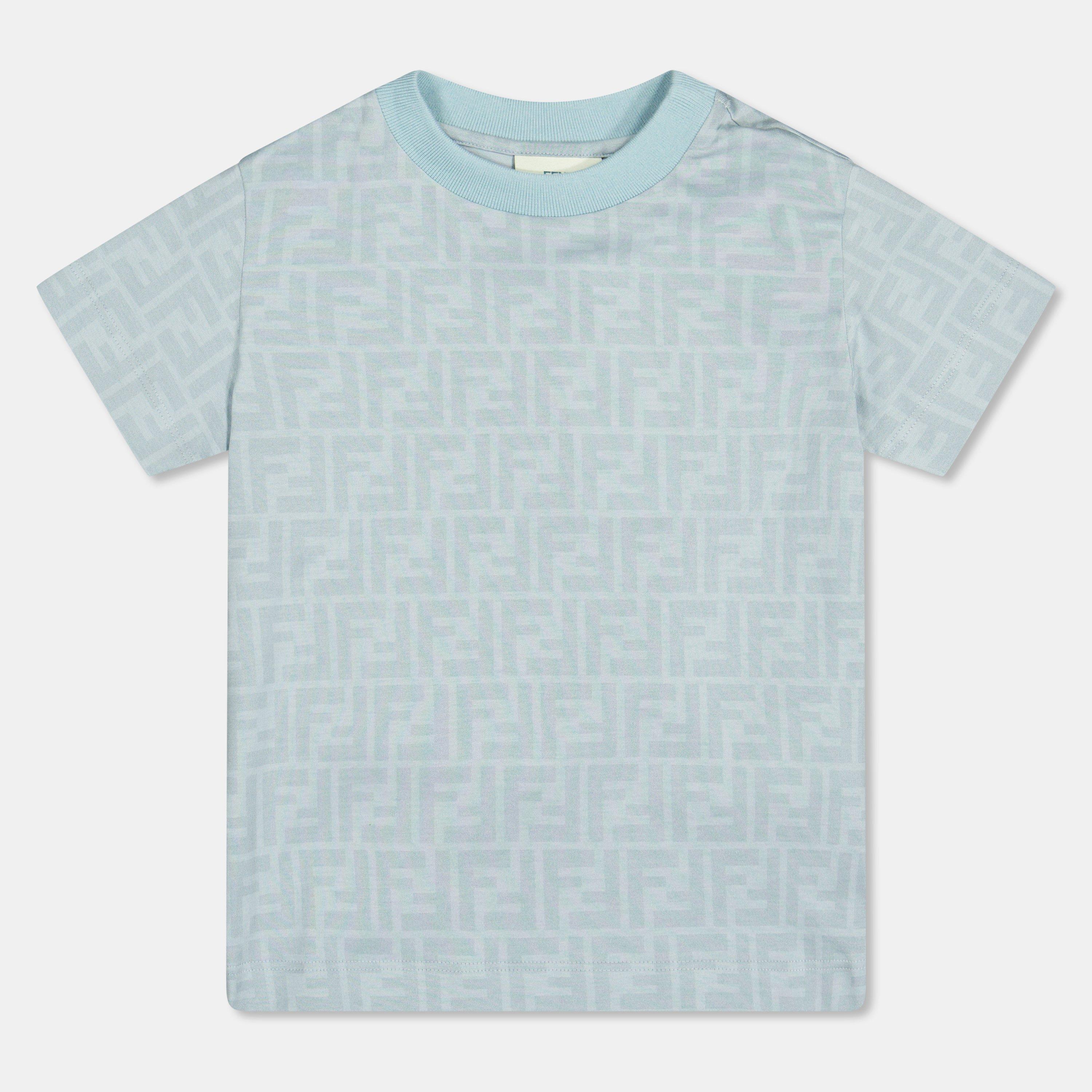 Blue F1EPR - Fendi - Ff Logo T-Shirt Juniors - 1