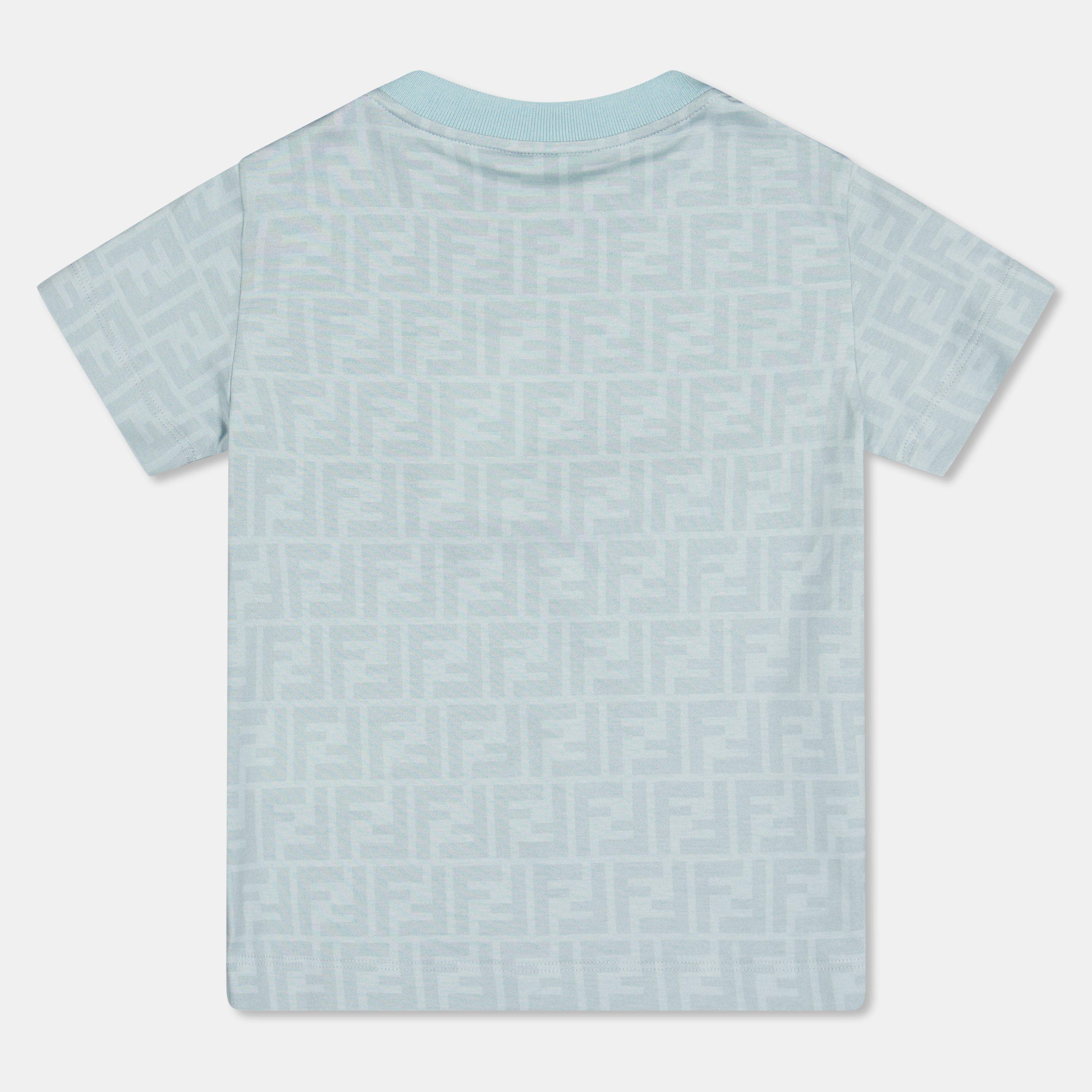 Blue F1EPR - Fendi - Ff Logo T-Shirt Juniors - 2