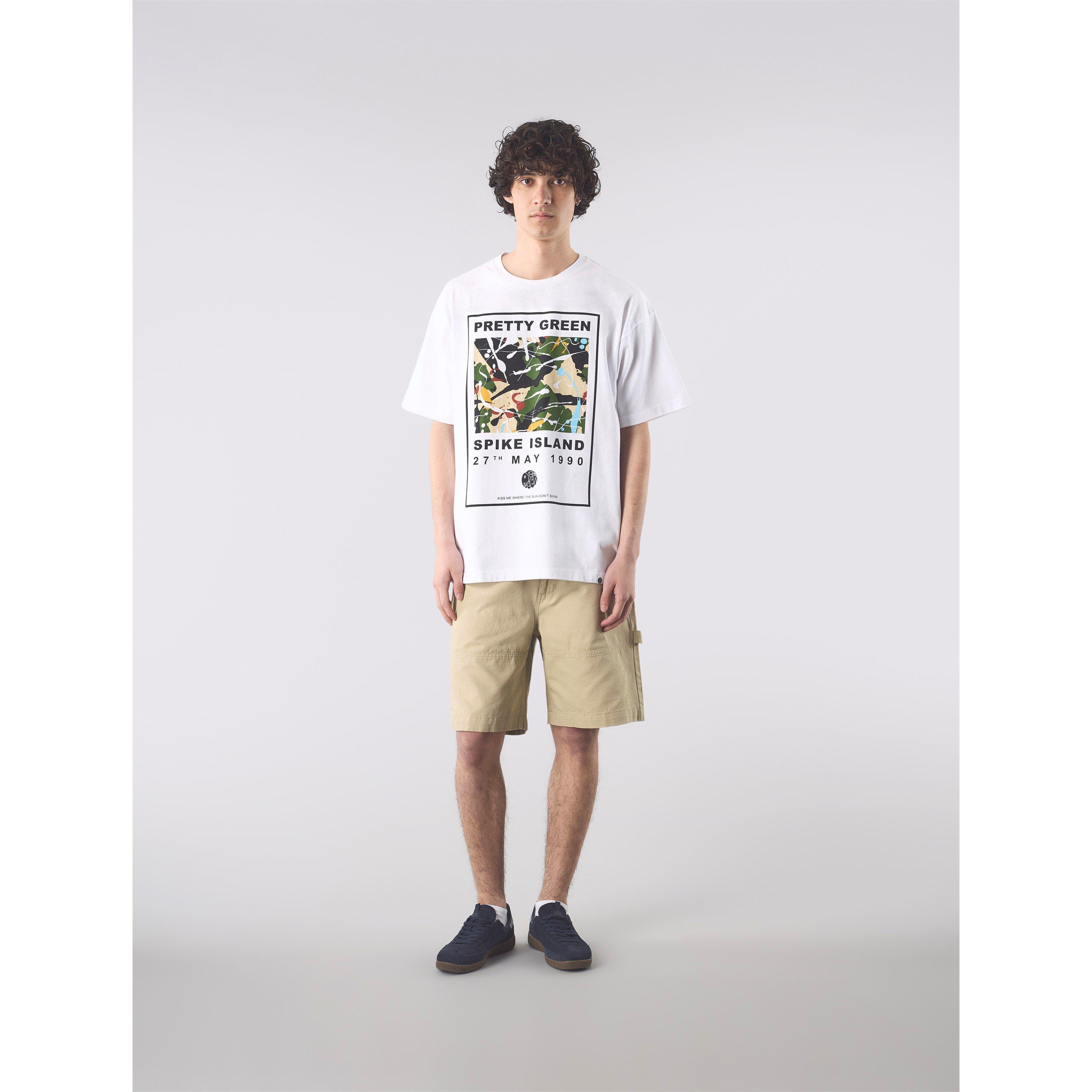 White - Pretty Green - Men's PG Spike Island Regular Fit T-Shirt - 2