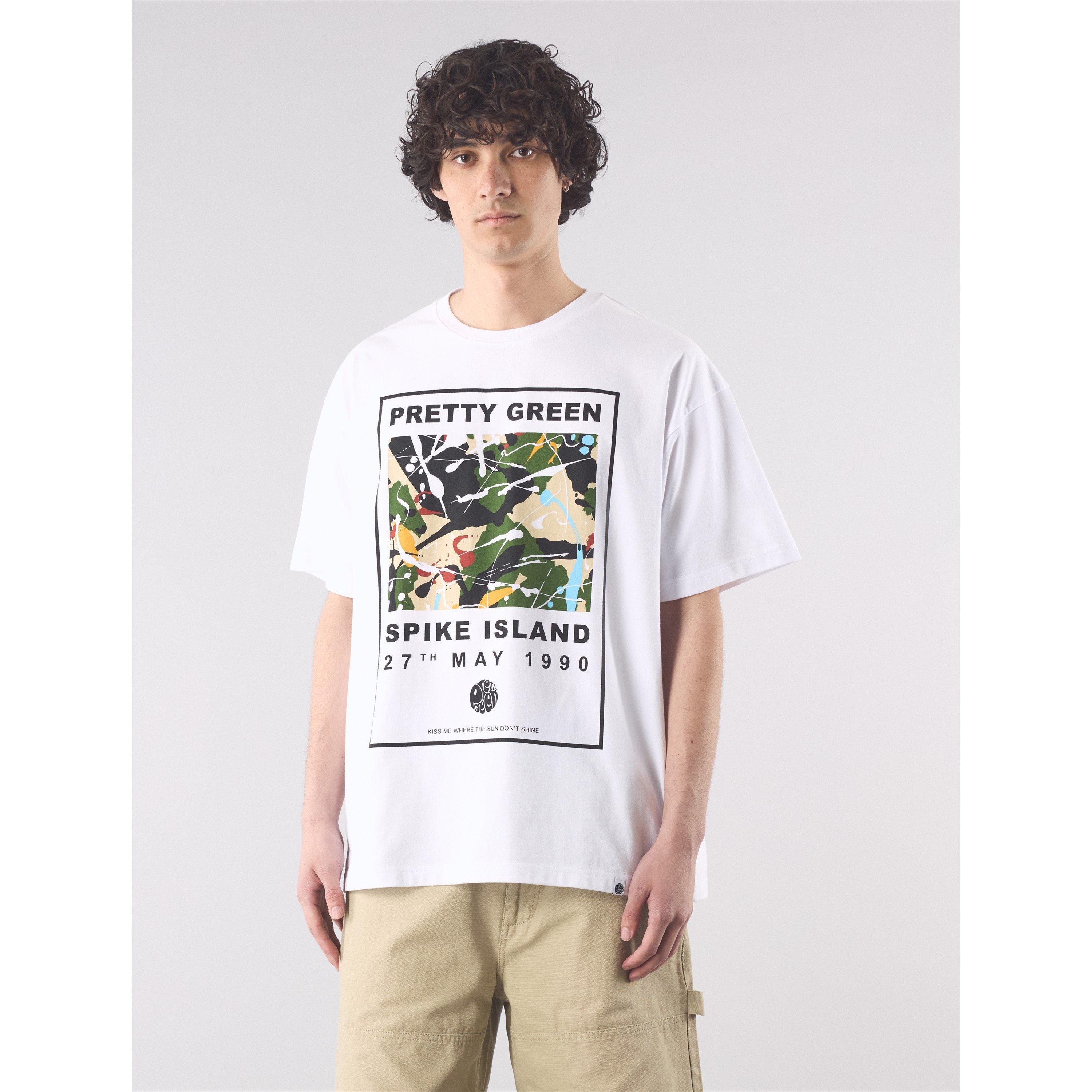 White - Pretty Green - Men's PG Spike Island Regular Fit T-Shirt - 3