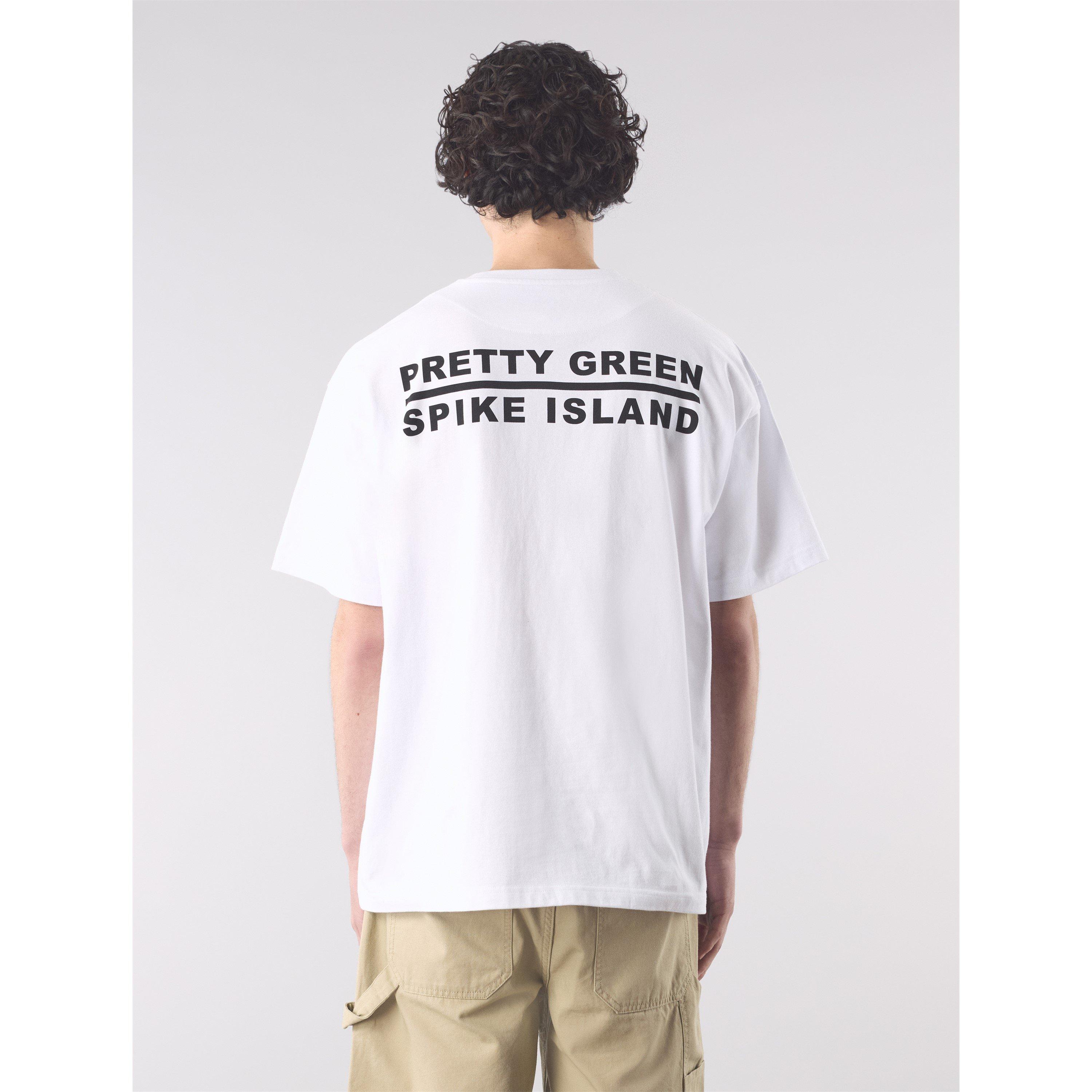 White - Pretty Green - Men's PG Spike Island Regular Fit T-Shirt - 4