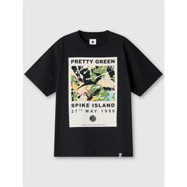 Pretty Green Men's PG Spike Island Regular Fit T-Shirt