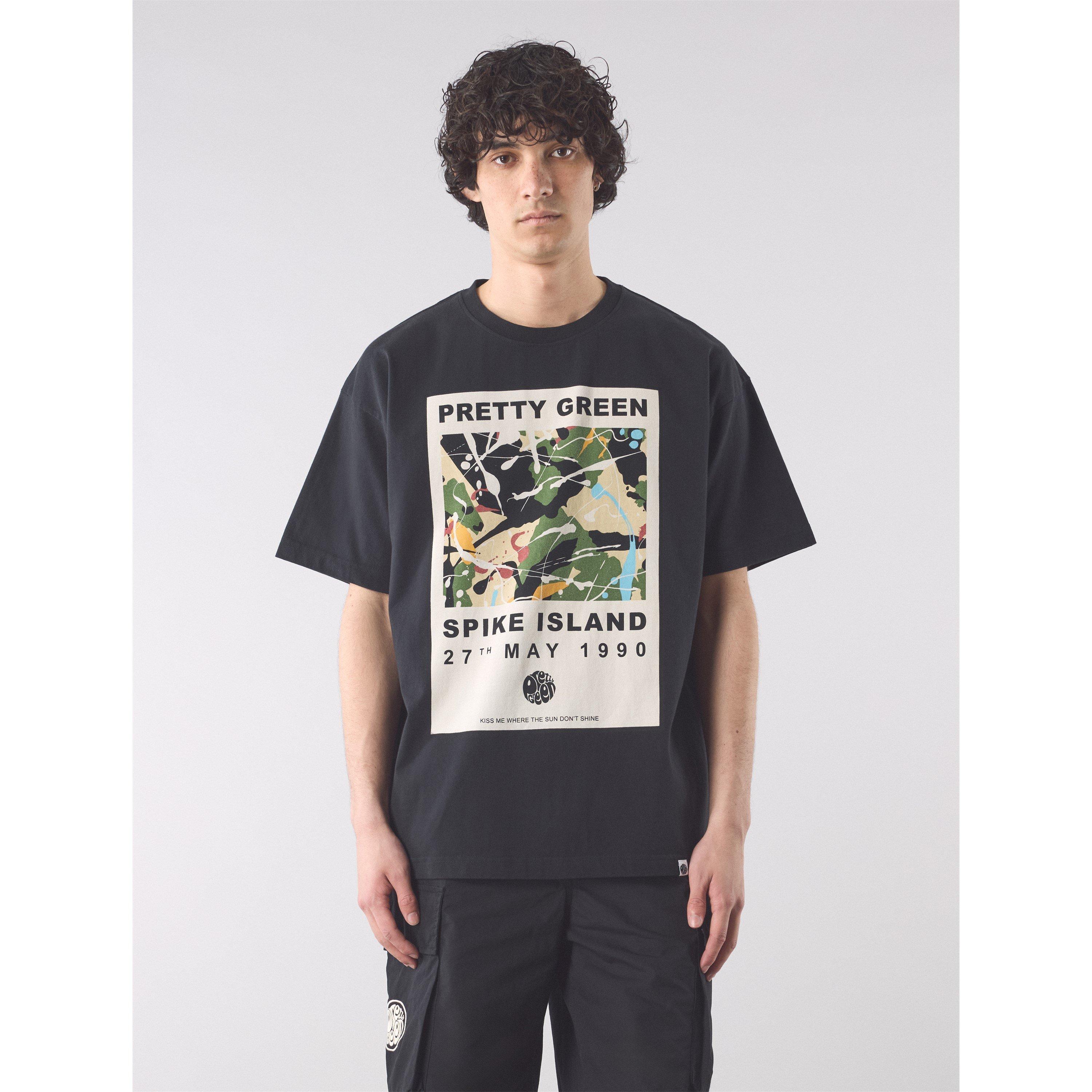 Nero - Pretty Green - Men's PG Spike Island Regular Fit T-Shirt - 3