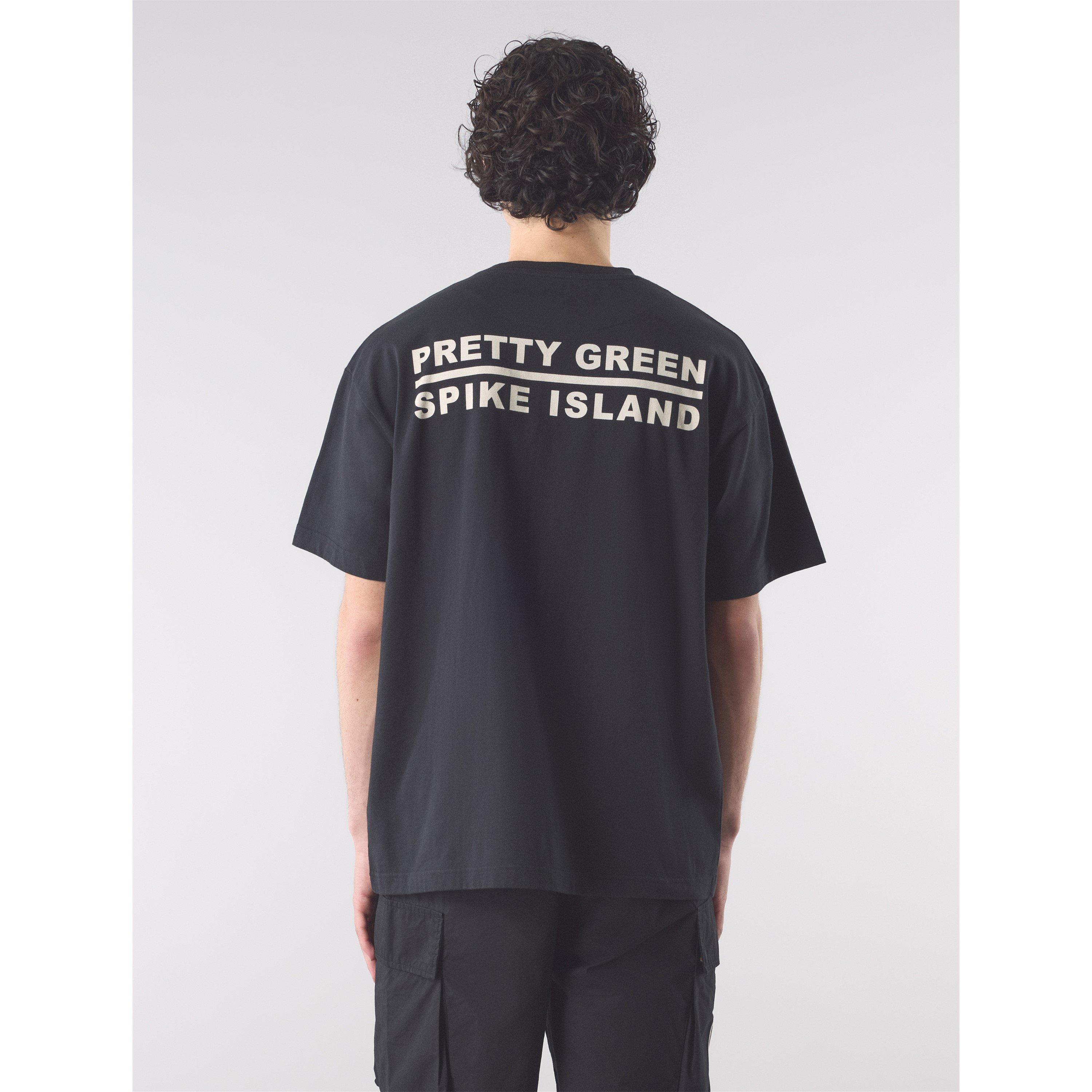 Nero - Pretty Green - Men's PG Spike Island Regular Fit T-Shirt - 4