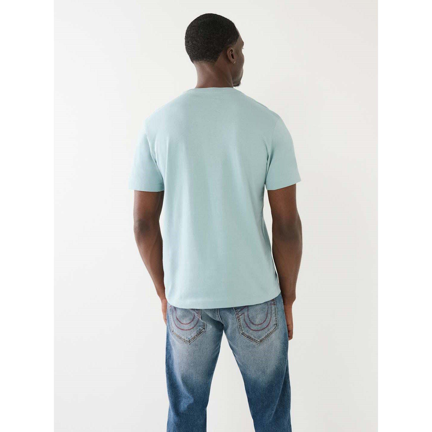 Dusty Blue - True Religion - Buddha Applique Regular Fit T-Shirt - 2