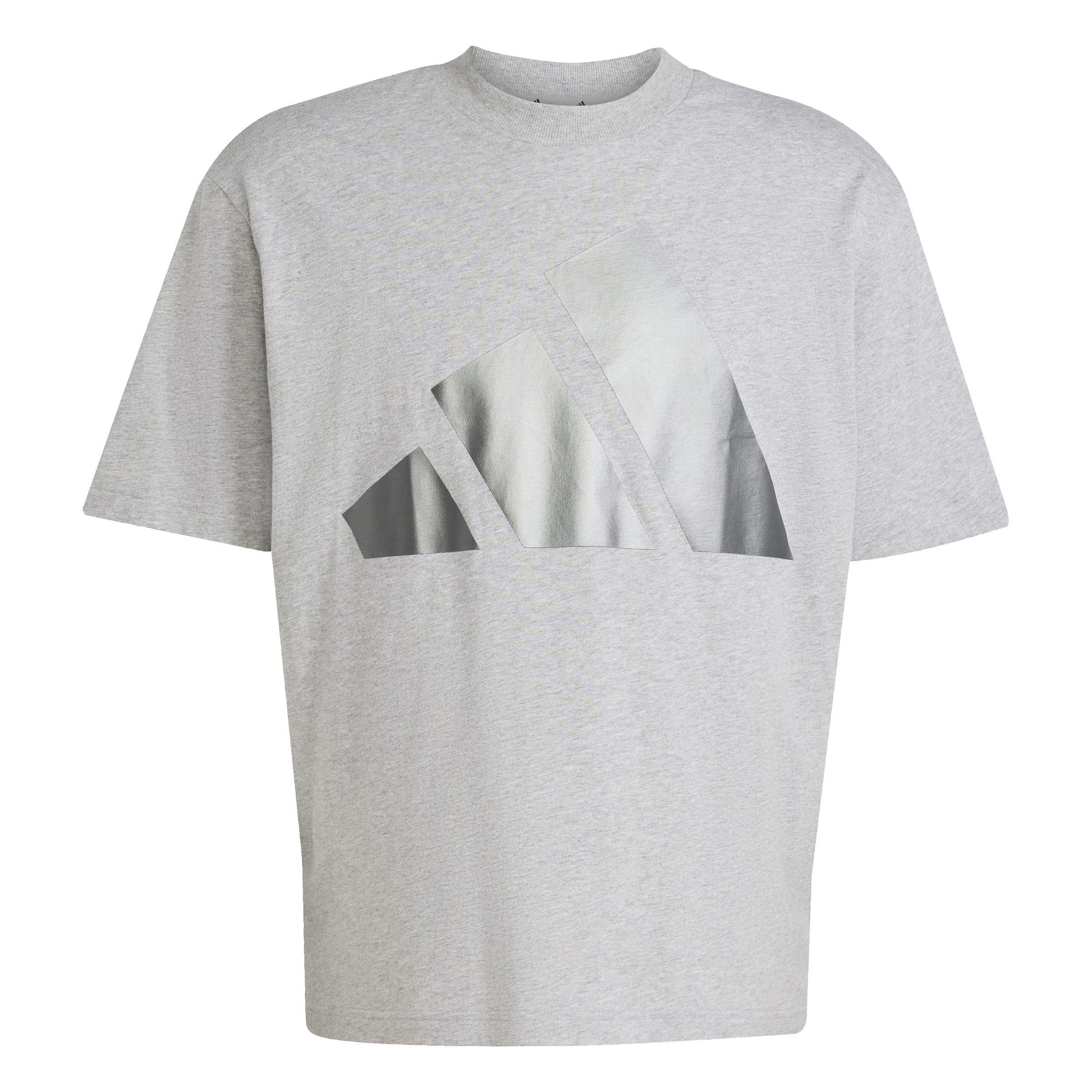 Adidas Men's Big Logo Tee - Grey Heather - L