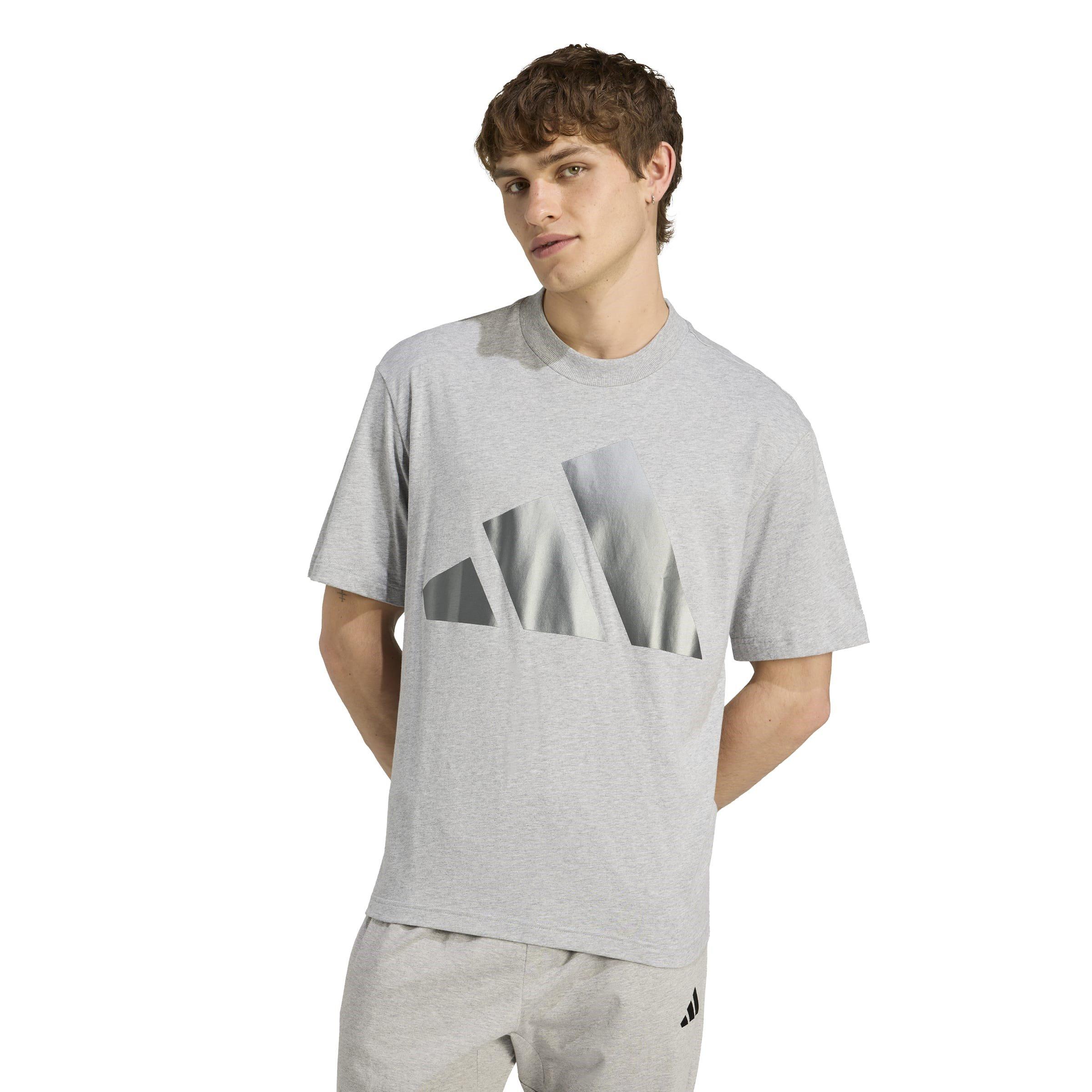 Grey Heather - adidas - Big Logo Tee - 2