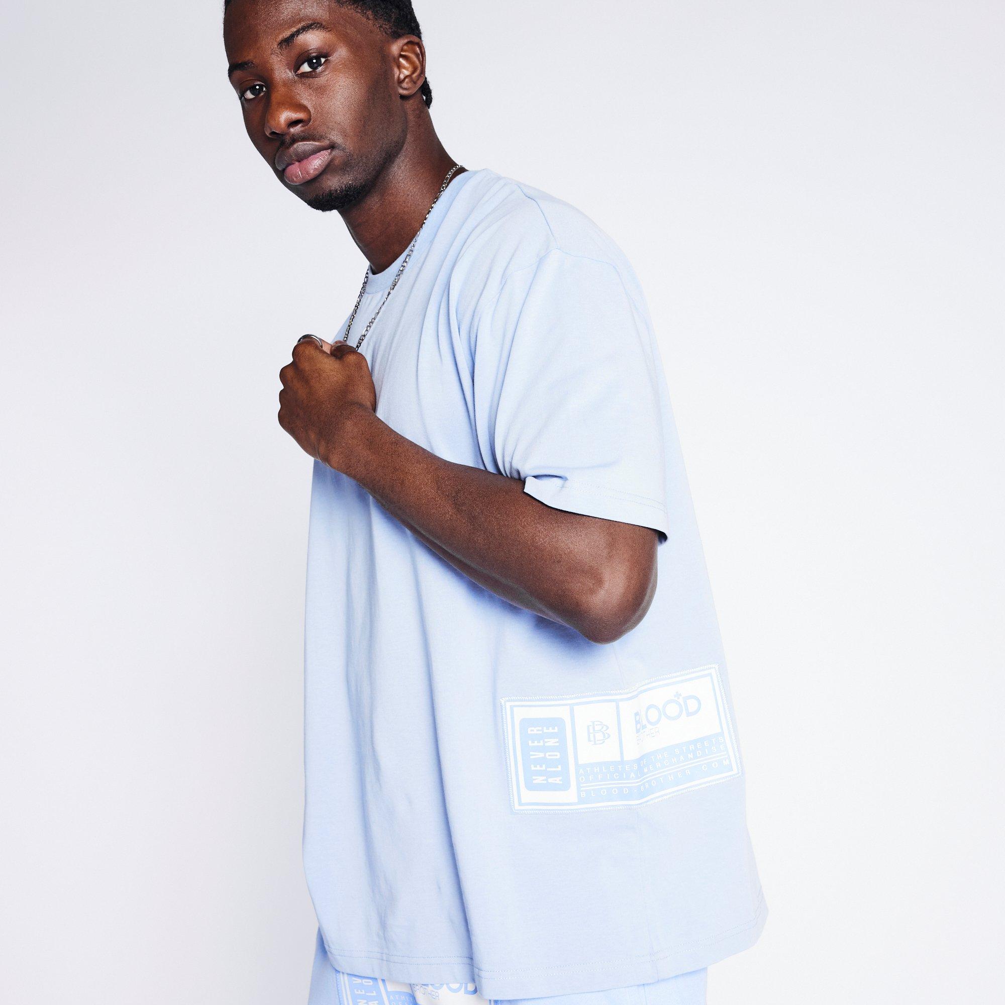 Azul polvoriento - Blood Brother - Regular Fit Badged T-Shirt - 2