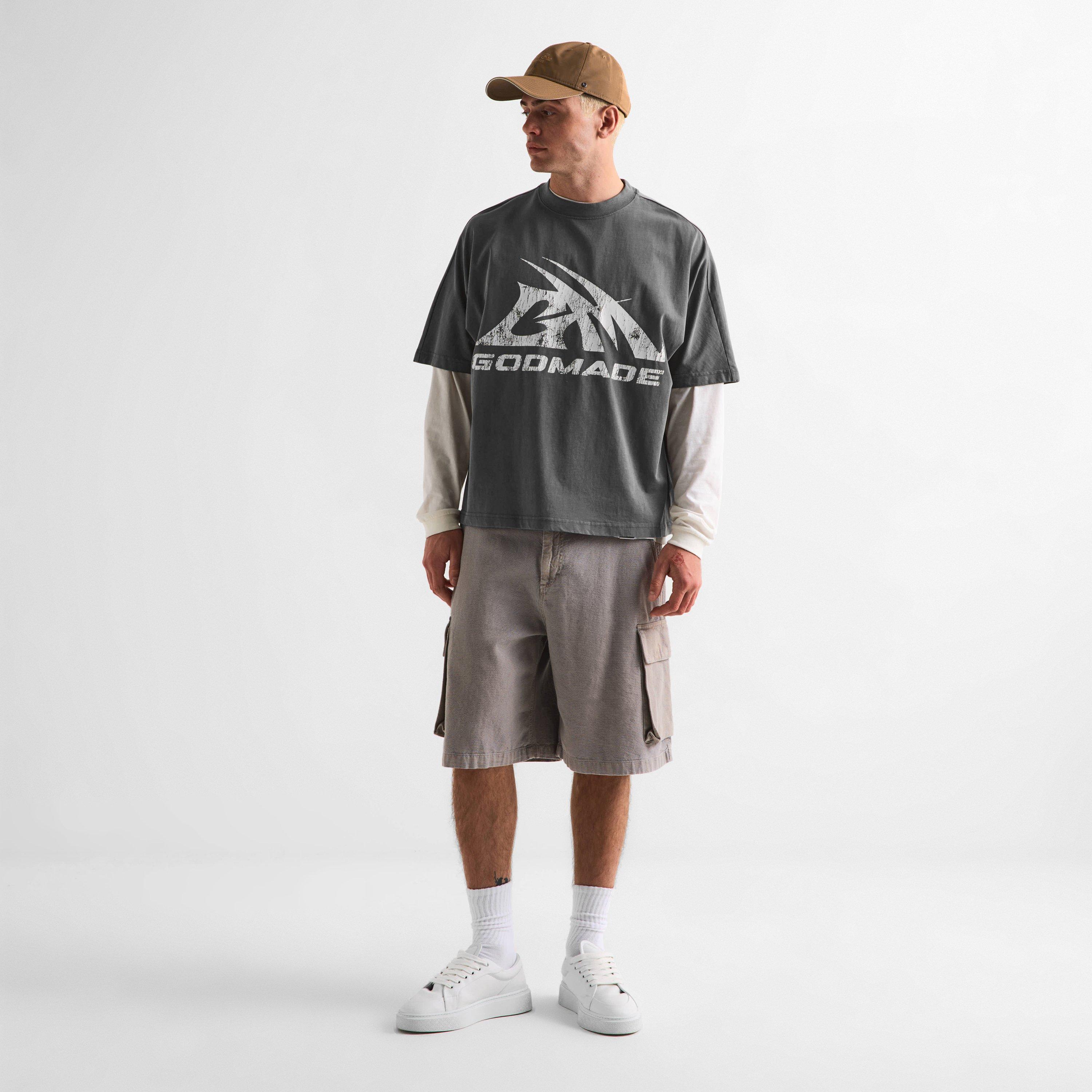 Washed Grey - God Made - Men's T-Shirt - 6