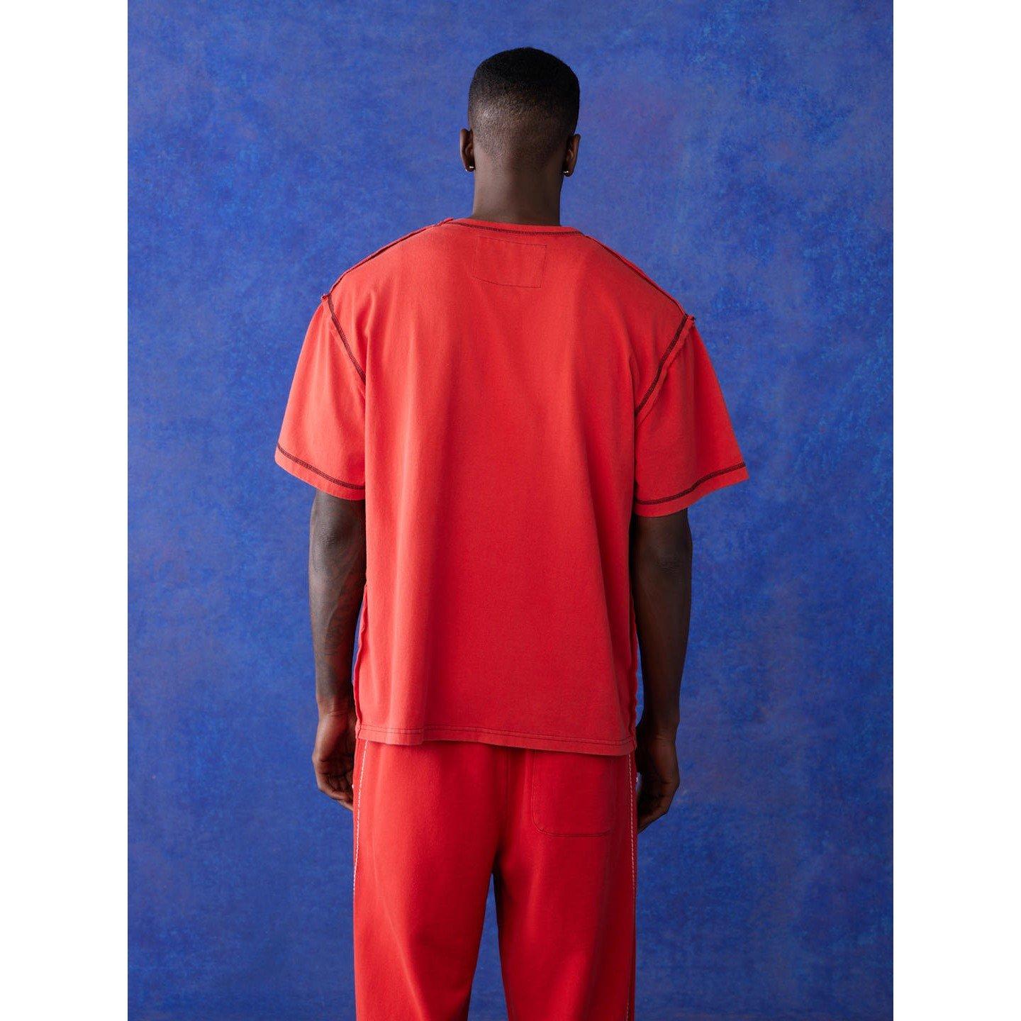 Wshed Red - True Religion - Men's Regular Fit Boxy T-Shirt - 2