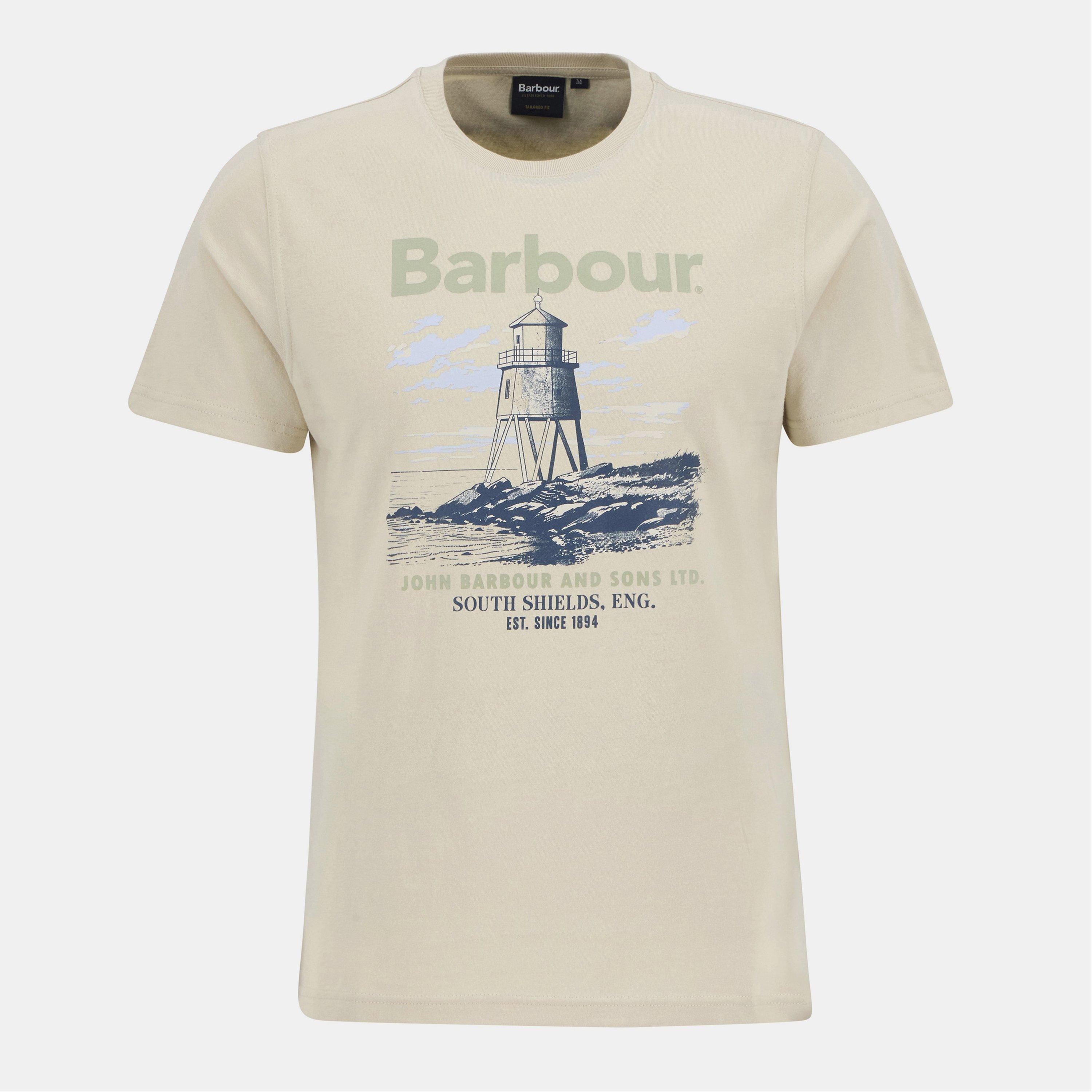 Barbour Men's Harbourside T-Shirt - Oatmeal Be72 - 2XL