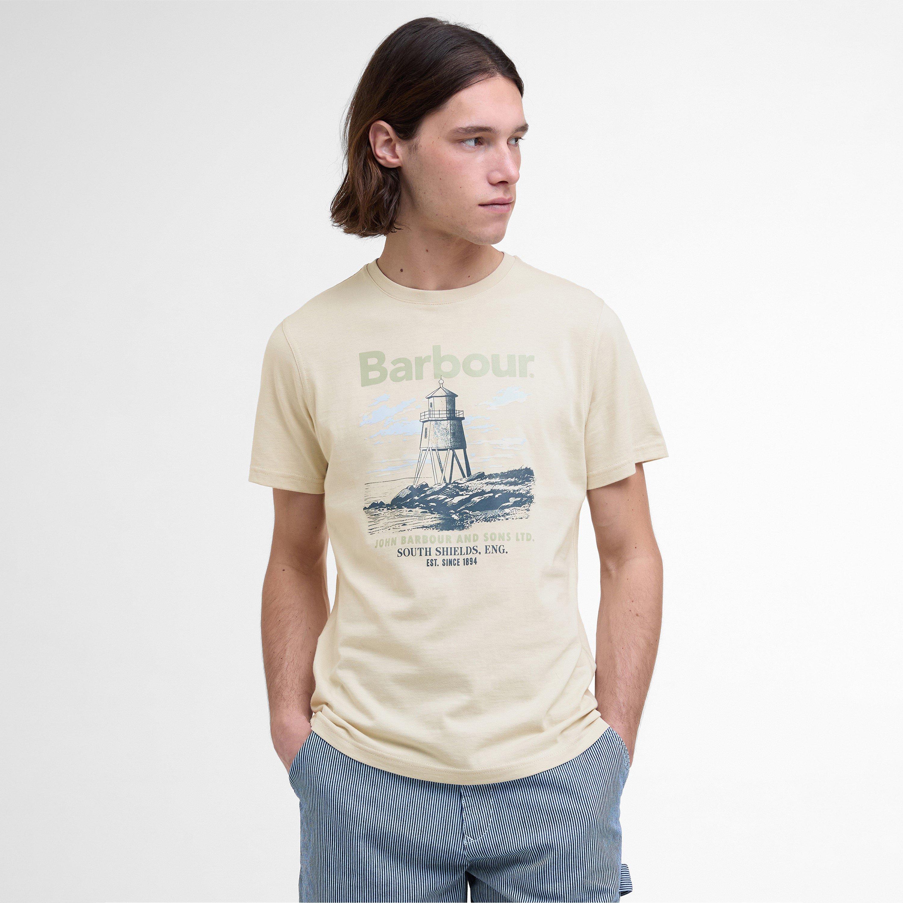 Oatmeal BE72 - Barbour - Men's Harbourside Regular Fit T-Shirt - 2