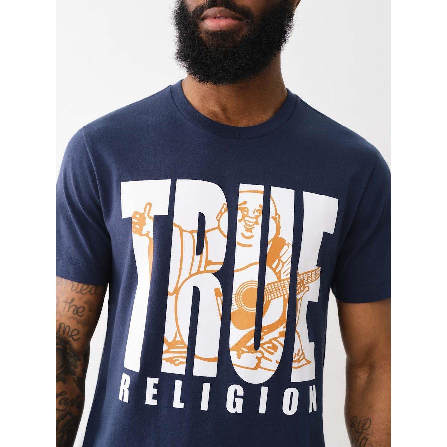 Blauwe Jurk - True Religion - Buddha Regular Fit T-Shirt - 3