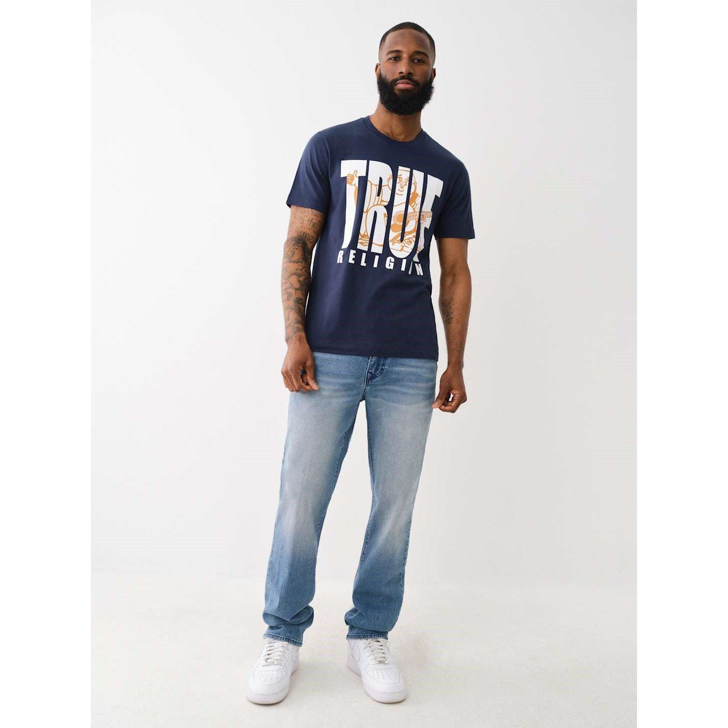 Blauwe Jurk - True Religion - Buddha Regular Fit T-Shirt - 4