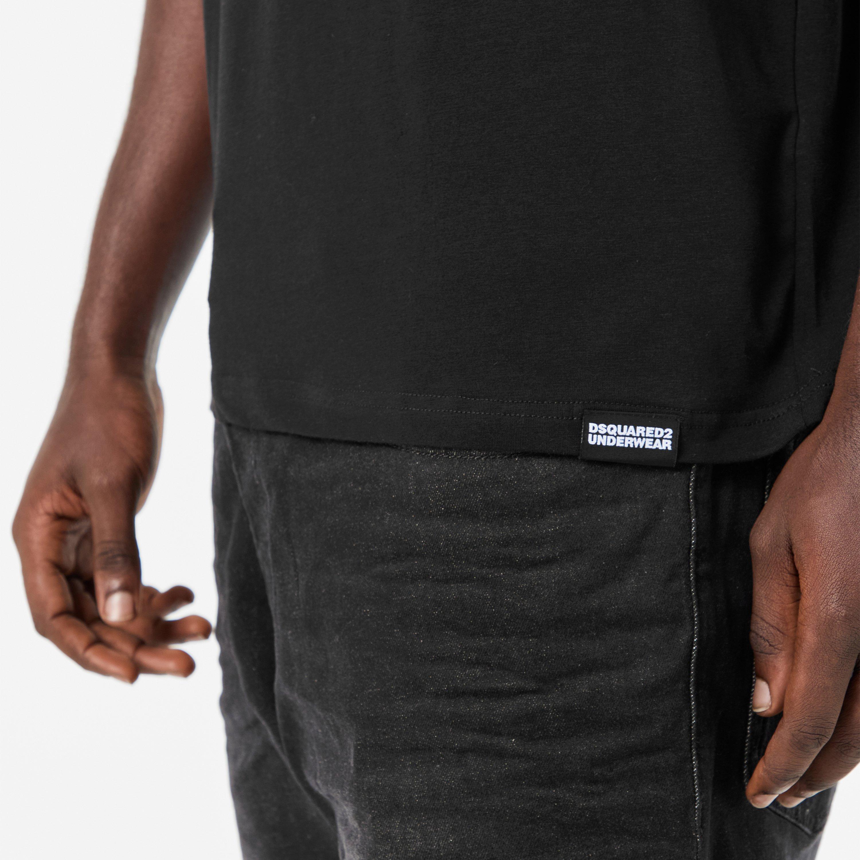 Black - DSquared2 - Men's DSQ Band Logo Slim Fit T-Shirt - 5