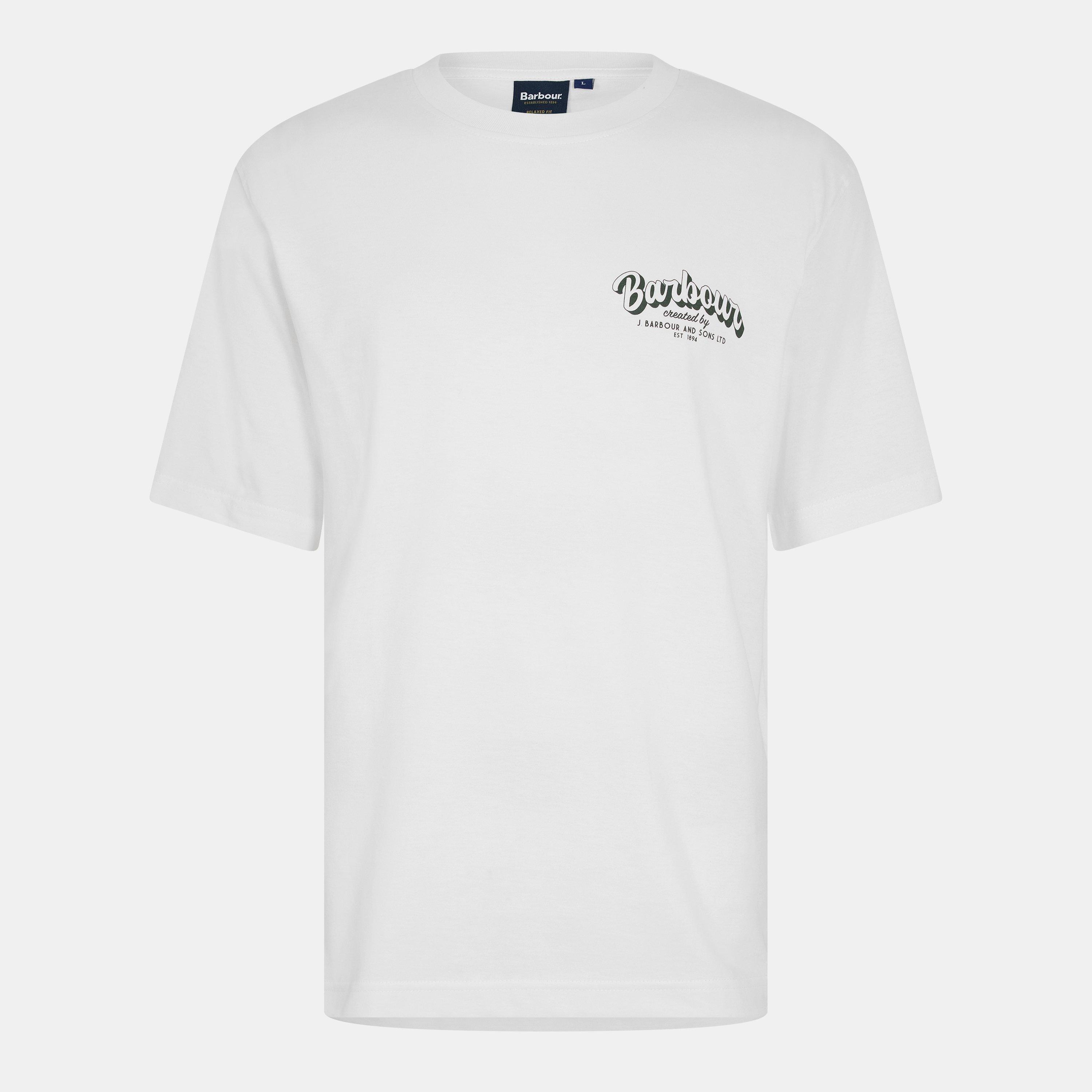 Barbour Men's Whisper White Seahouses T-Shirt - 2XL