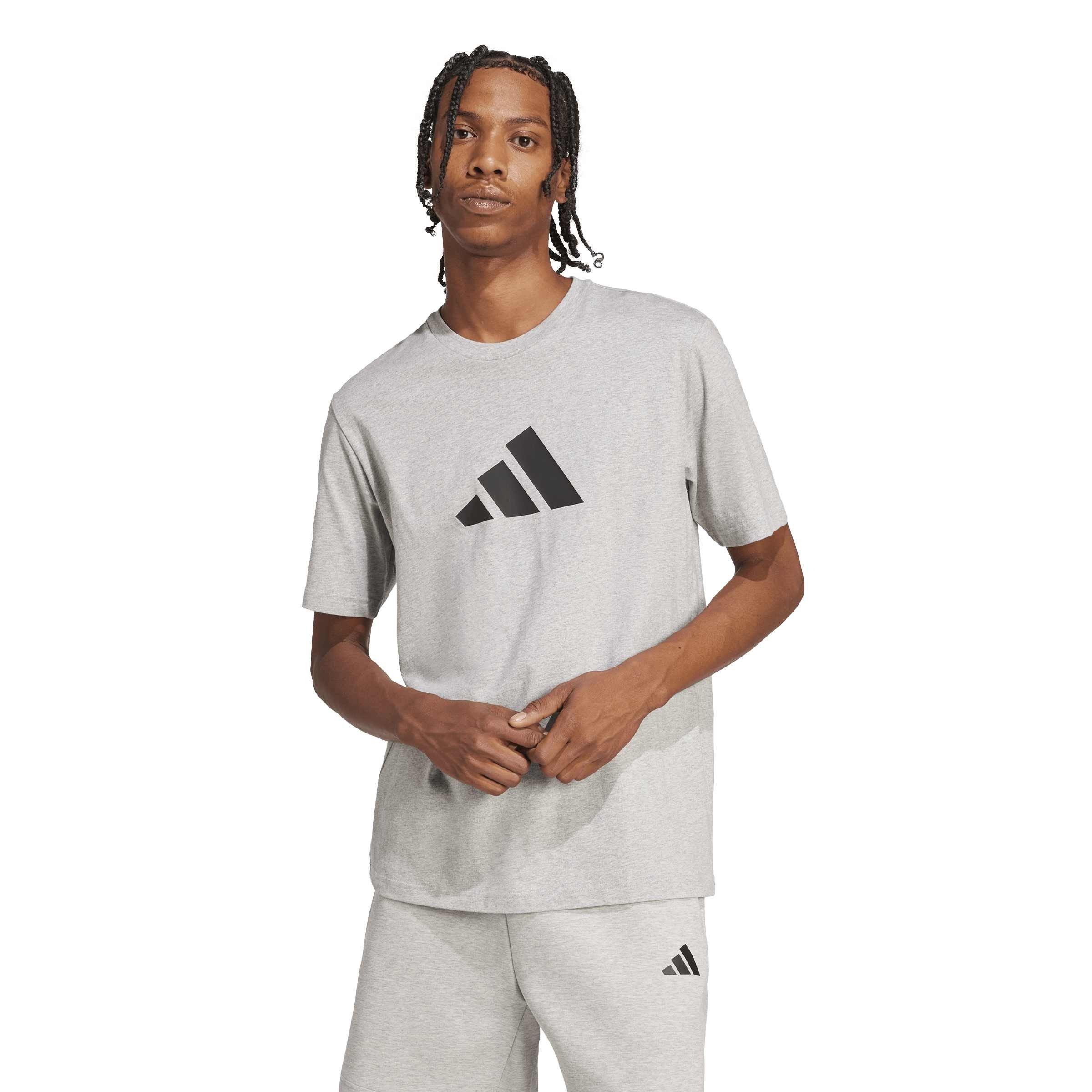 Medium Grey Hea - adidas - Adidas M Fi 3Bar Tee Sn99 - 2