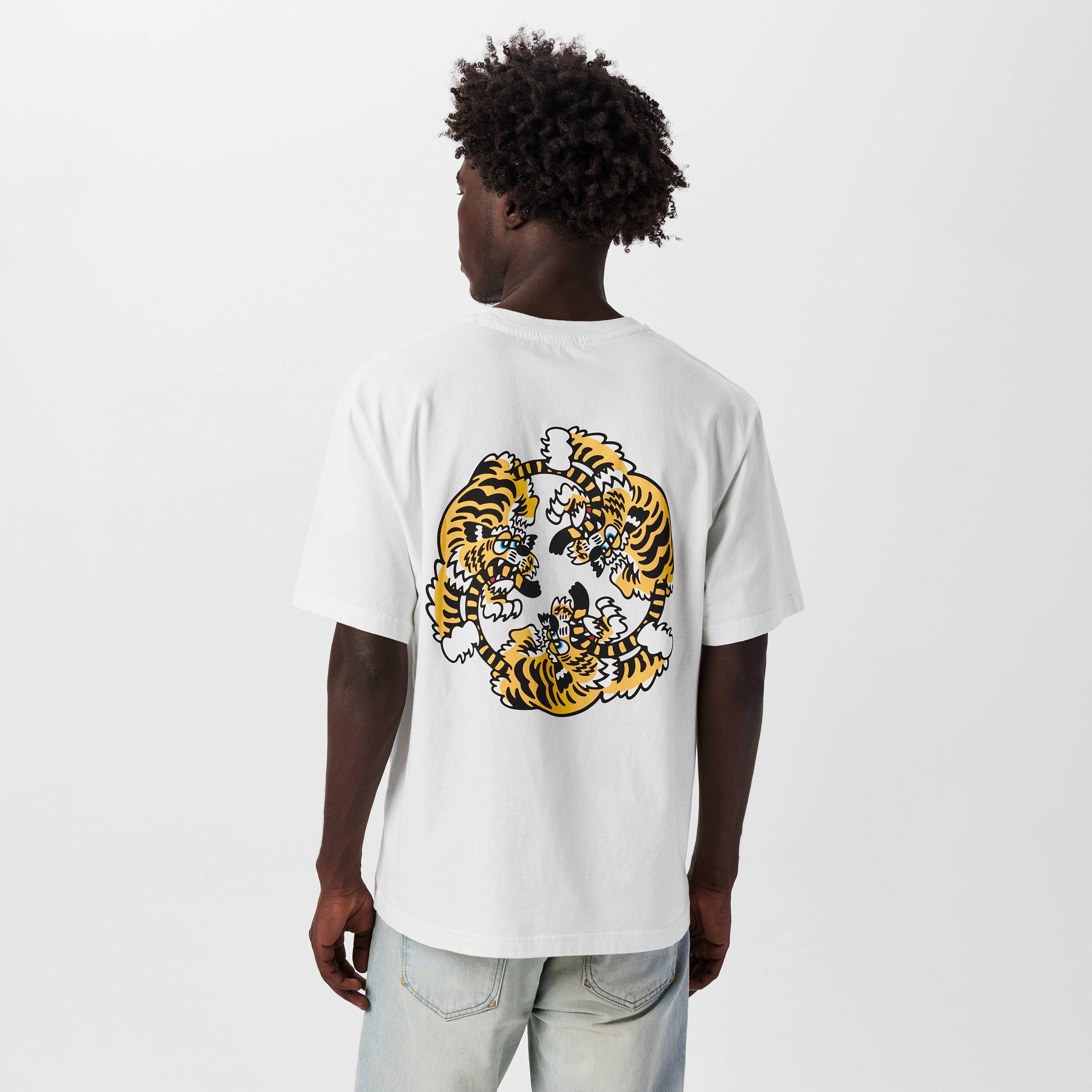 White - Kenzo - Men's Tiger Regular Fit T-Shirt - 4