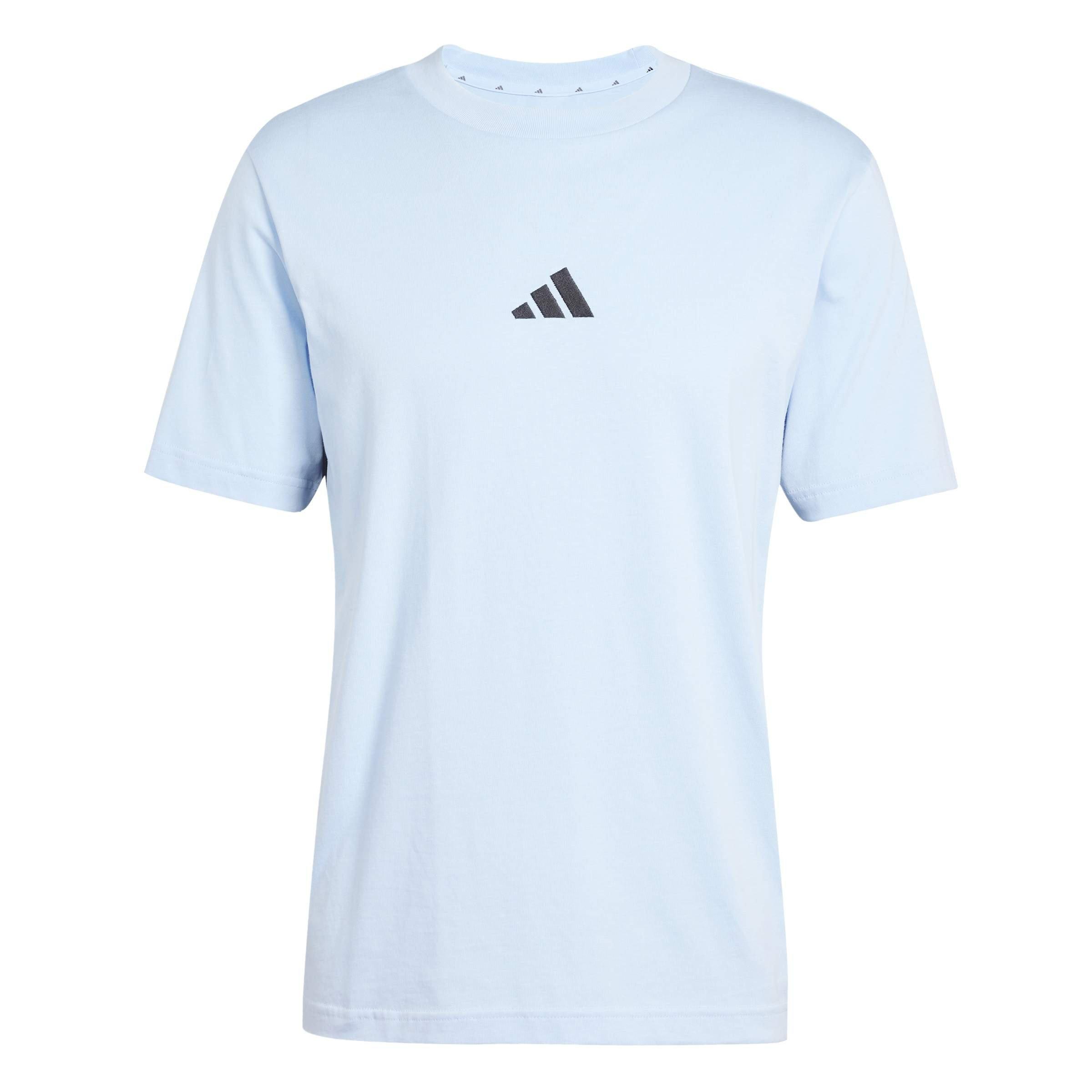 Adidas Men's T-Shirt - Glow Blue/Black - 4XL