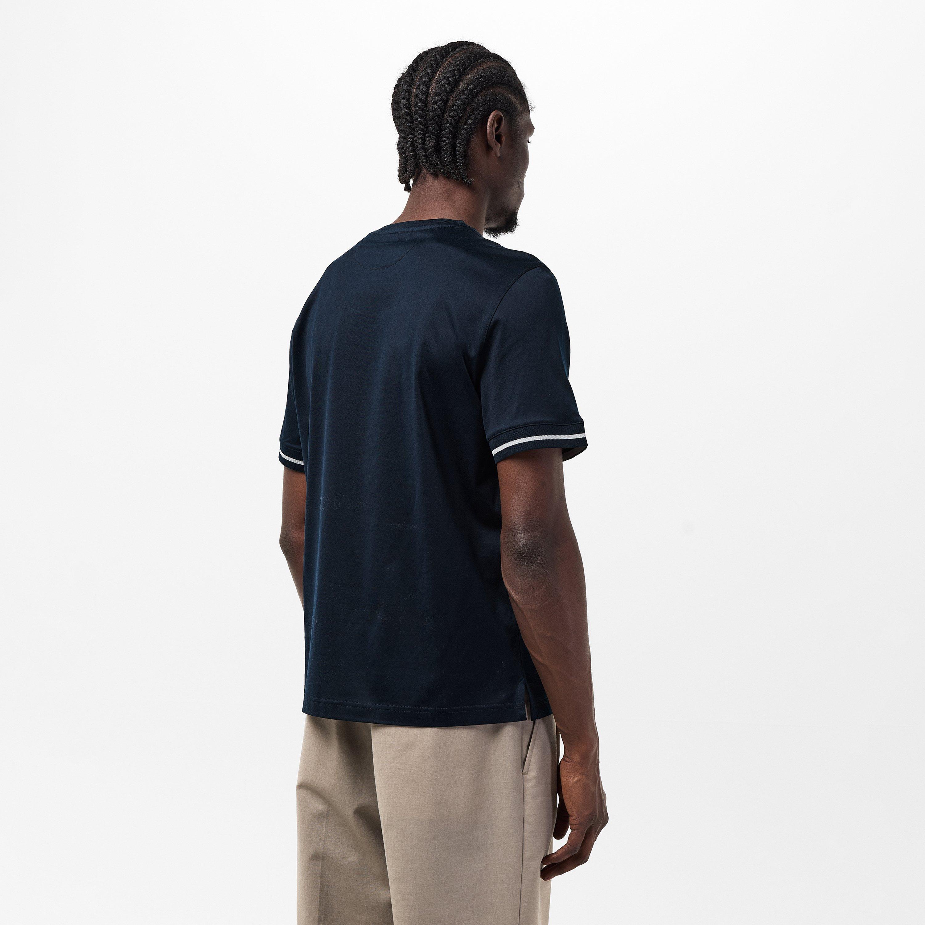 Blue Navy - Pal Zileri - Men's Regular Fit T-Shirt - 4