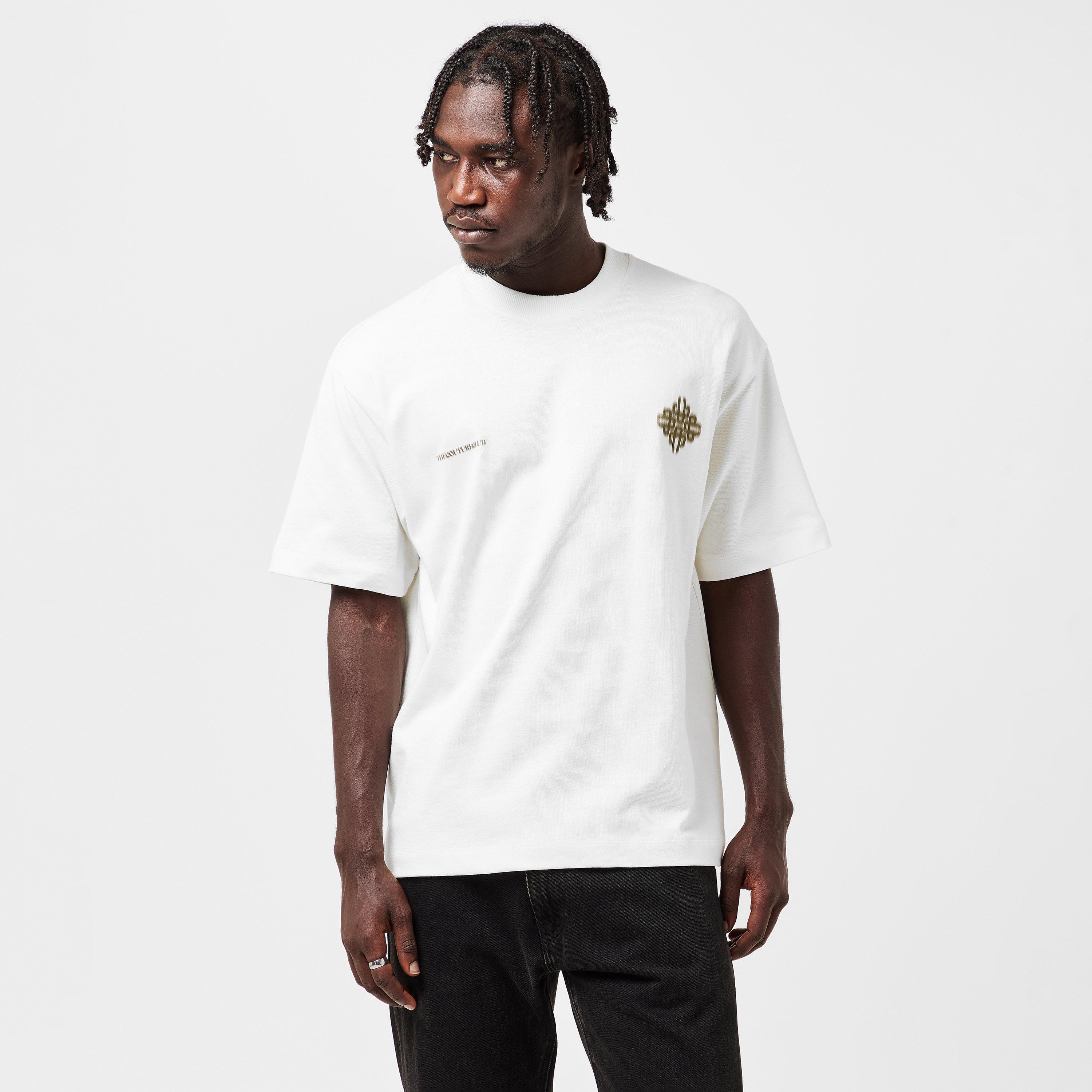 White - The Couture Club - Mens Blurred Graphic Emblem T-Shirt - 3