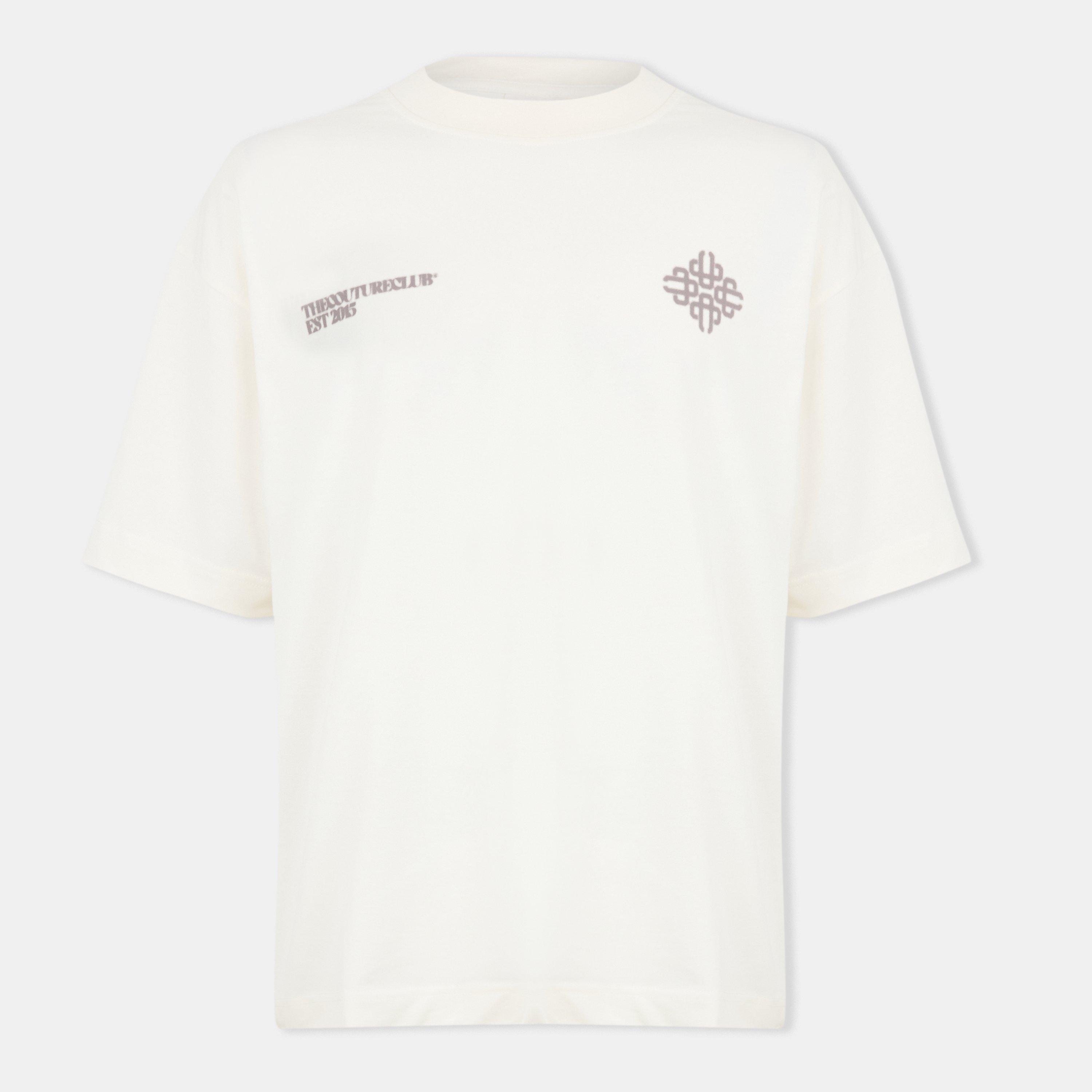 The Couture Club Mens Blurred Graphic Emblem T-Shirt