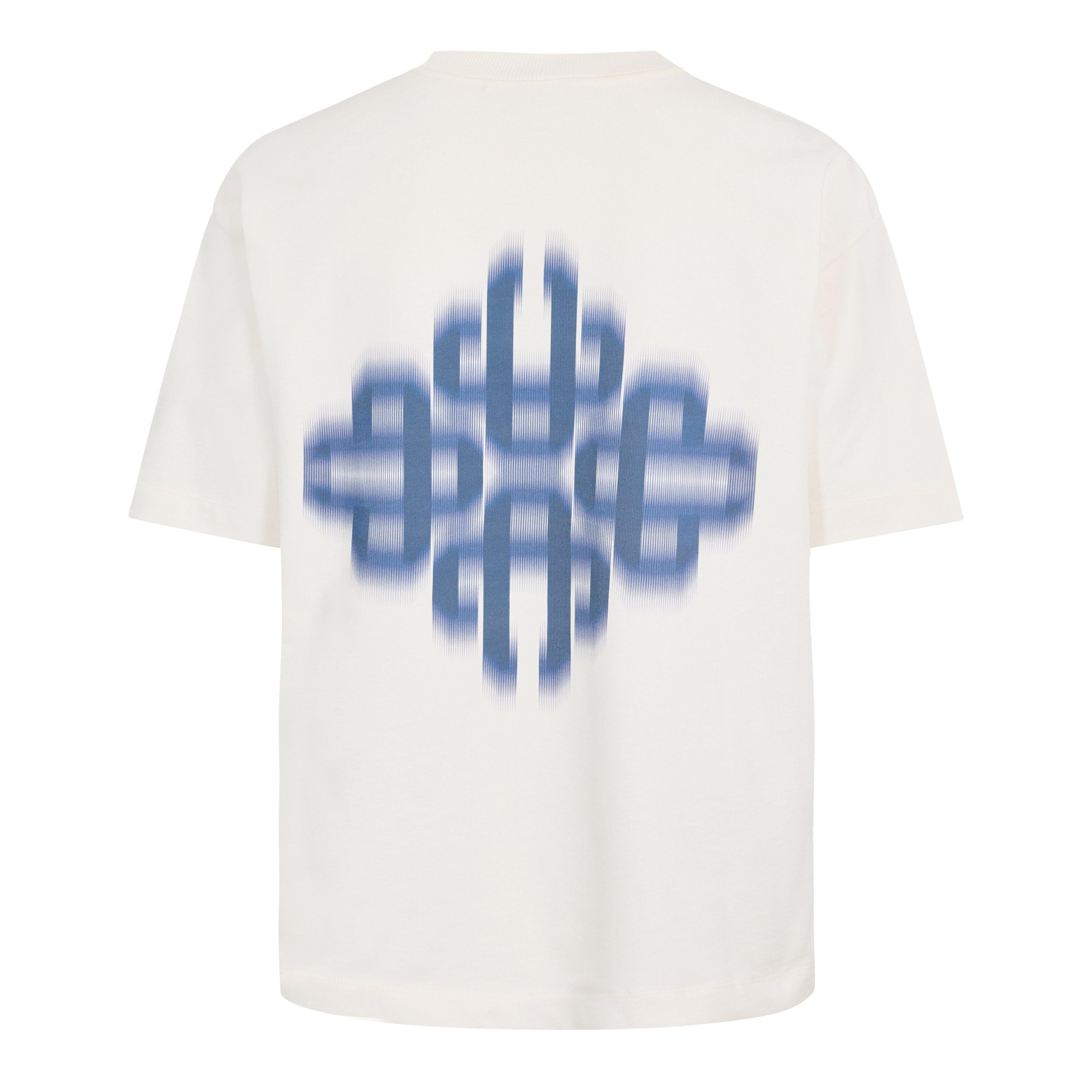 White/Navy - The Couture Club - Mens Blurred Graphic Emblem T-Shirt - 2