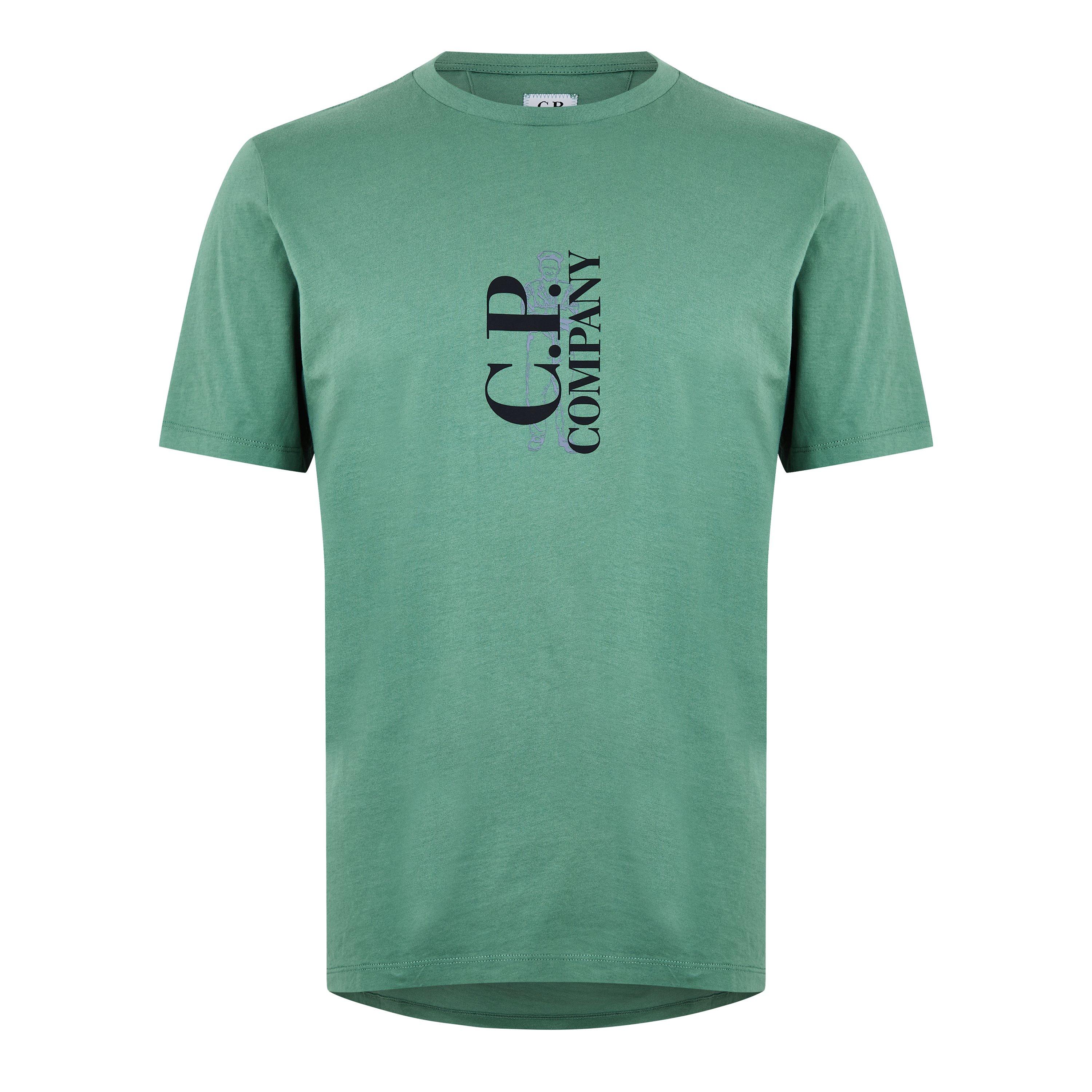【関送無料】 C.P. Company British Sailor ロゴ 半袖 Tシャツ C.P. Company t-shirt British Sailor | Noir | FARFETCH TN