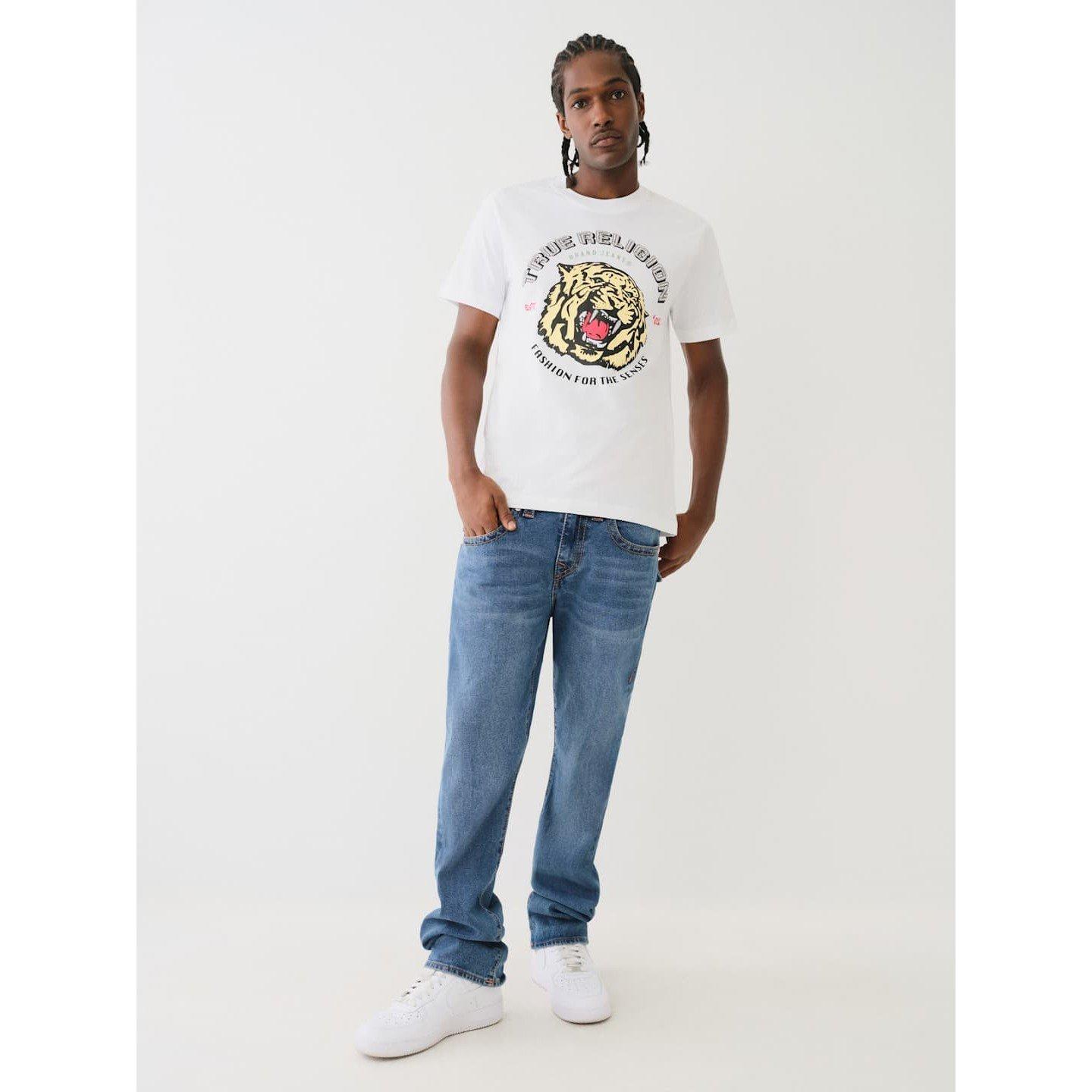 Optic White - True Religion - Tiger Face Regular Fit T-Shirt - 4