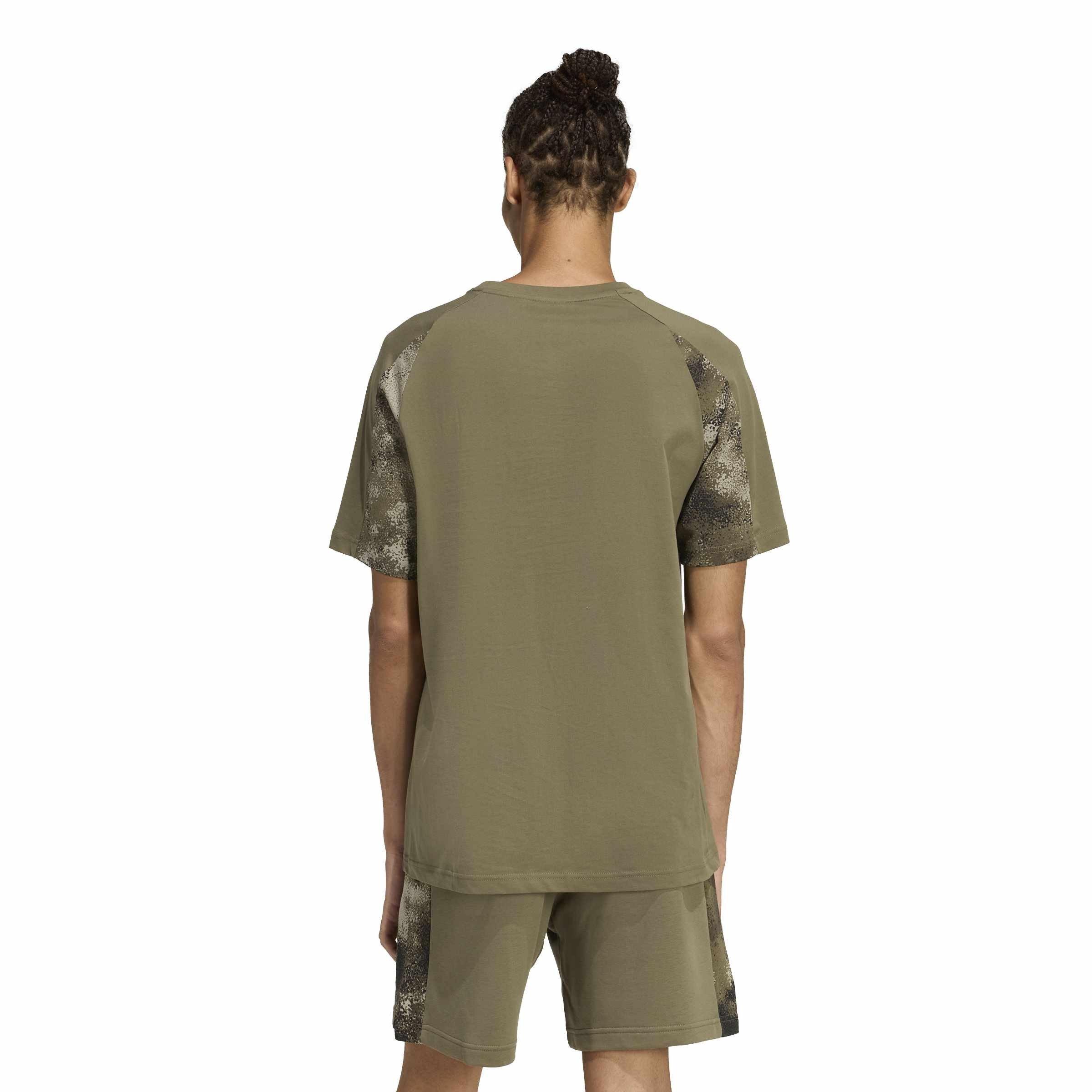 Olive Strata - adidas - Men's Camo Print T-Shirt - 3