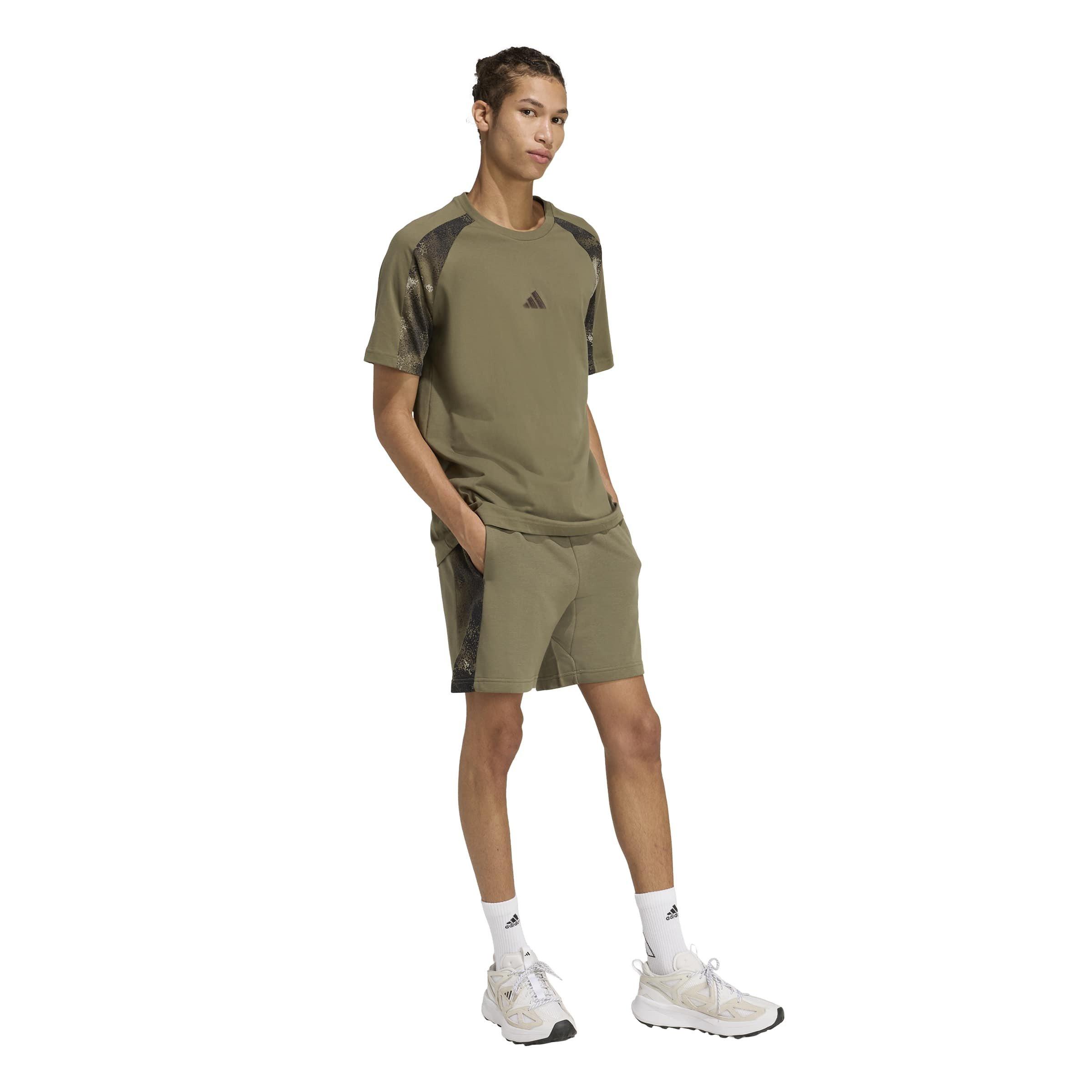 Olive Strata - adidas - Men's Camo Print T-Shirt - 6