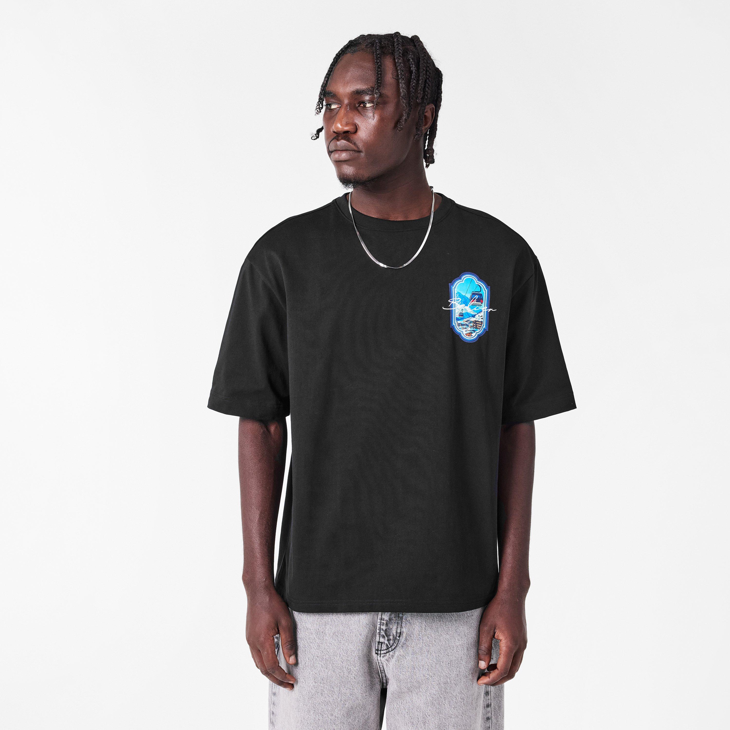 Black - BELIER - Men's Alpine View Regular Fit T-Shirt - 3