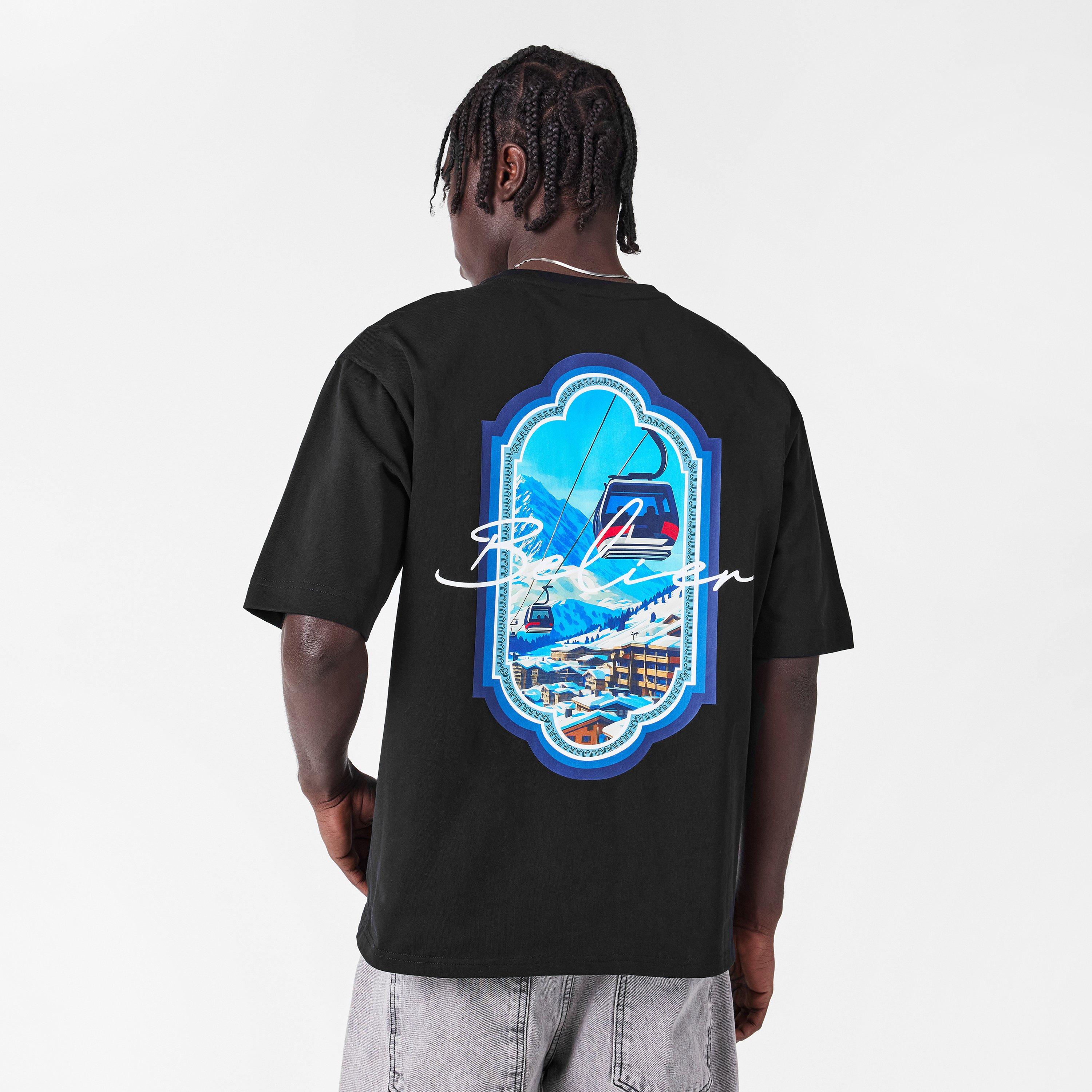 Black - BELIER - Men's Alpine View Regular Fit T-Shirt - 4