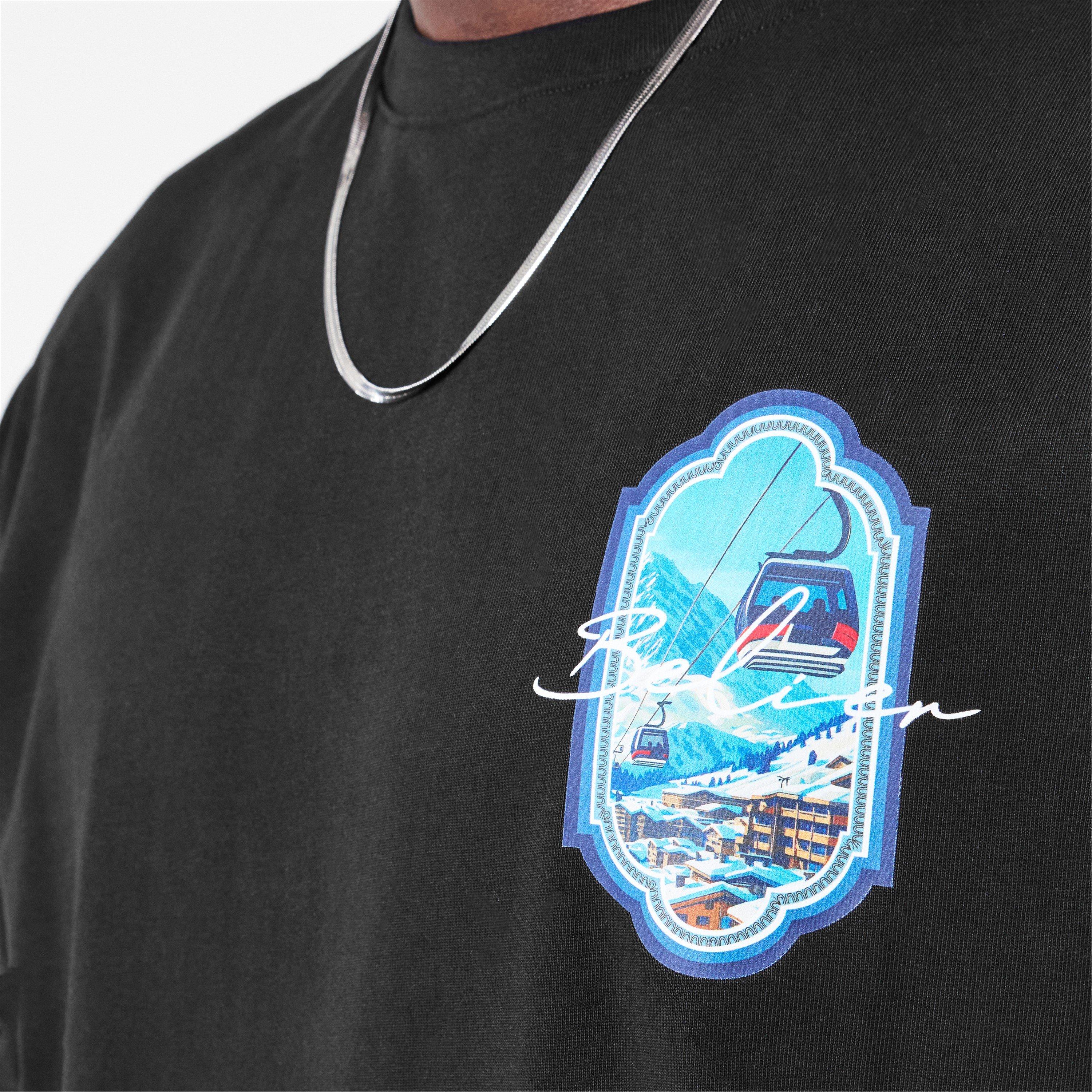 Black - BELIER - Men's Alpine View Regular Fit T-Shirt - 5