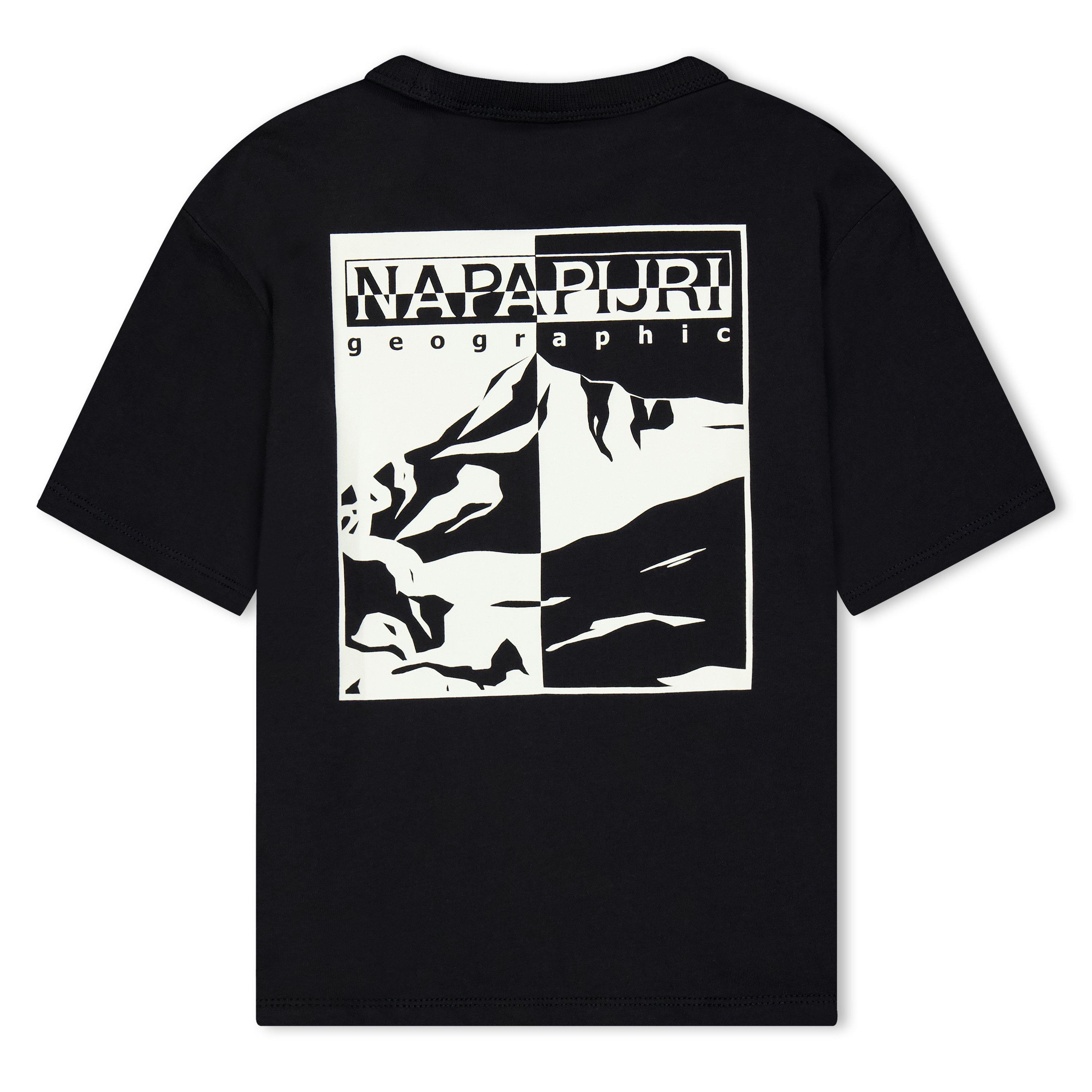 Napapijri Boys Kids Graphic T-Shirt - Black Beaut 941 - 13Y+