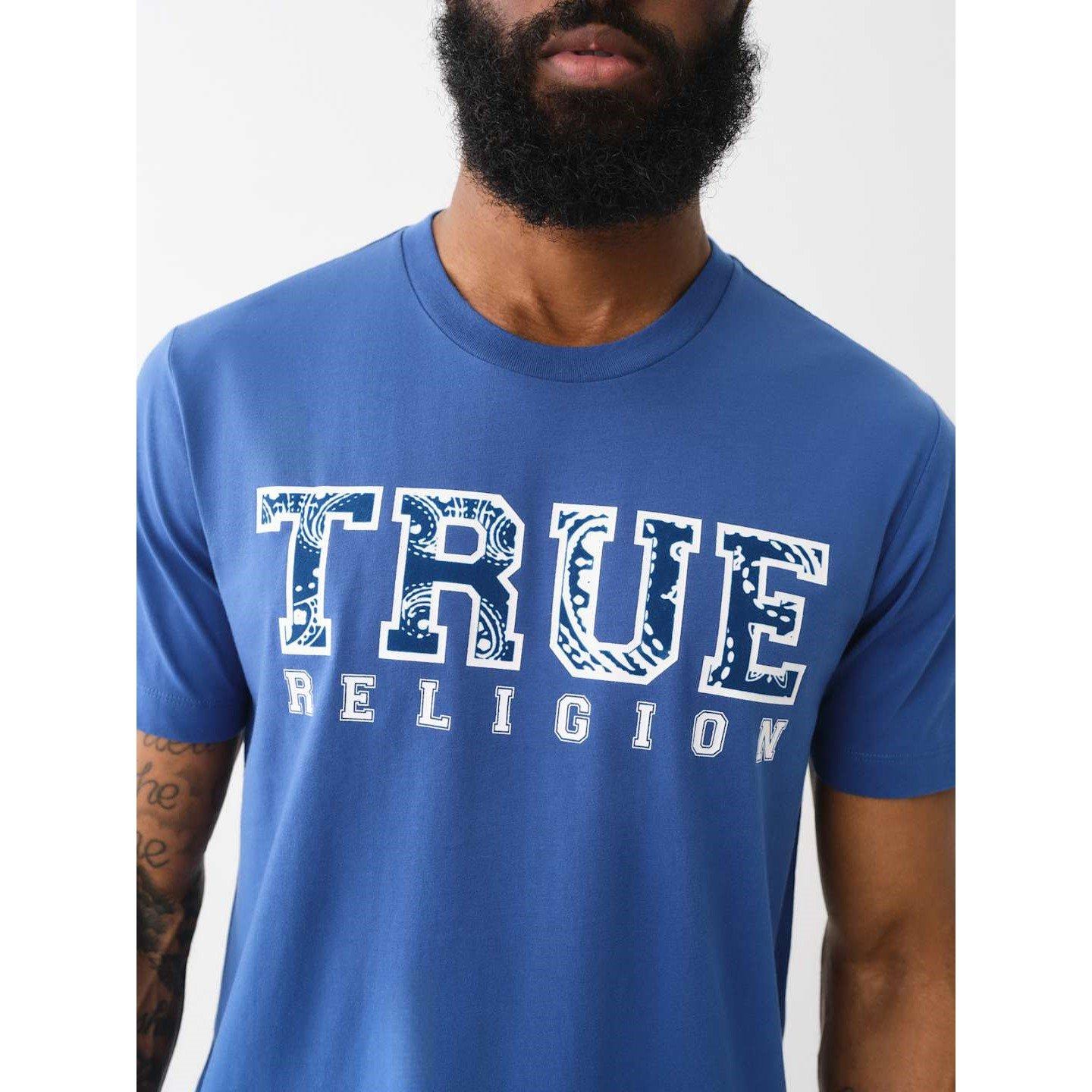 Pacific Blue - True Religion - Paisley Flock Regular Fit T-Shirt - 3