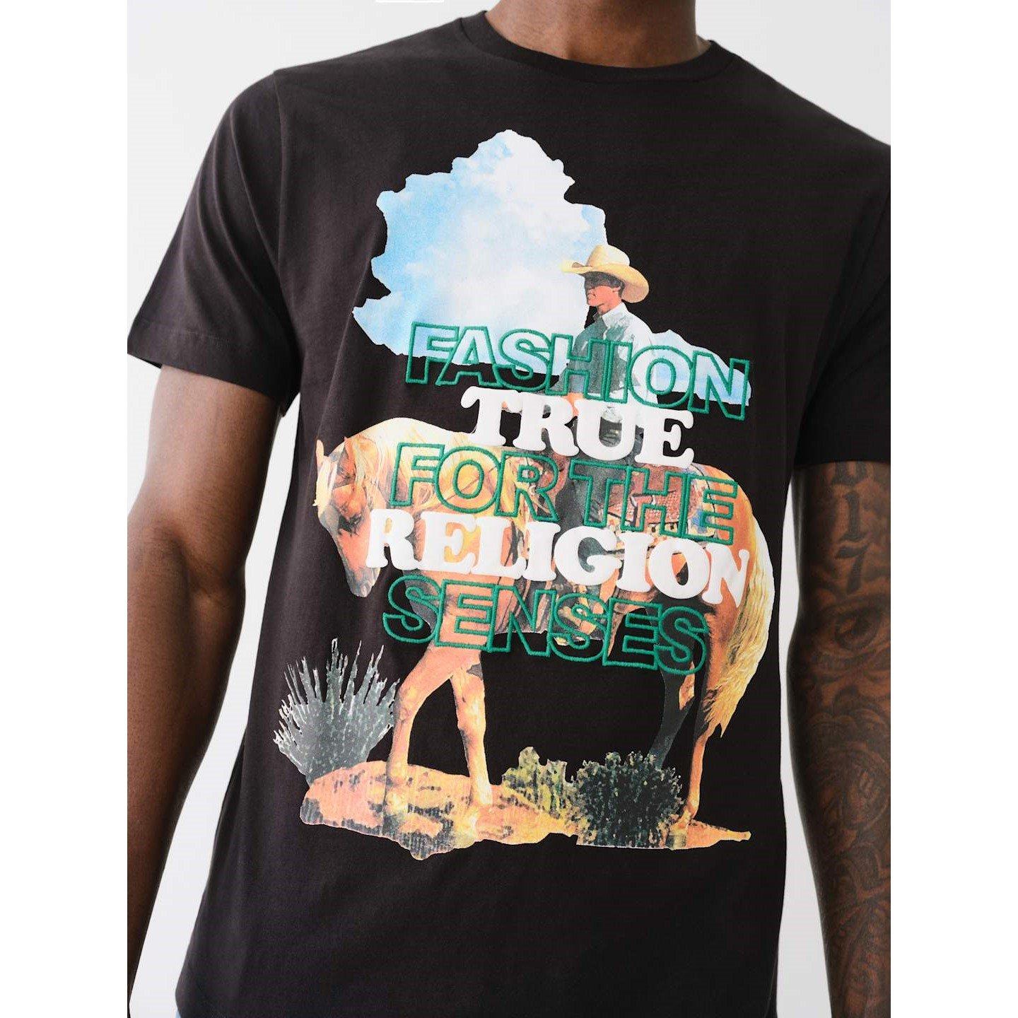 Nero Jet - True Religion - Embroidered Regular Fit T-Shirt - 3