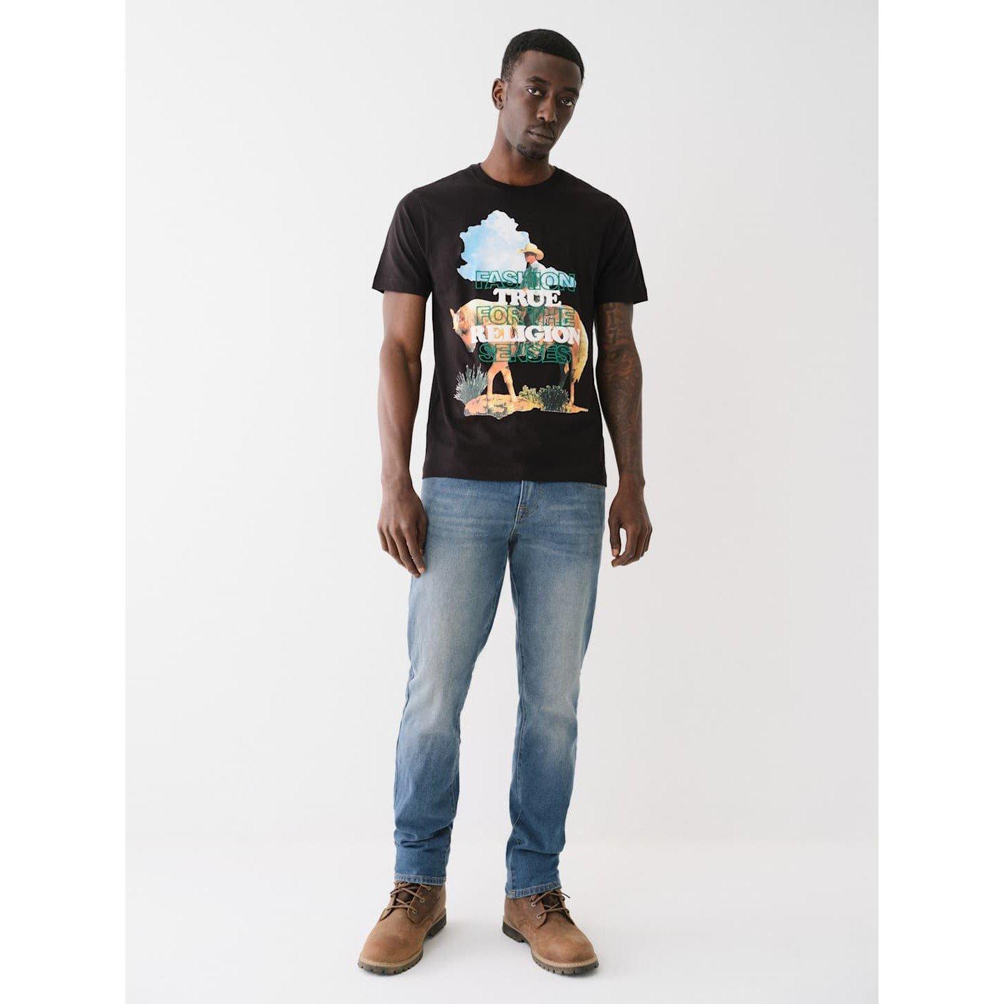 Nero Jet - True Religion - Embroidered Regular Fit T-Shirt - 4
