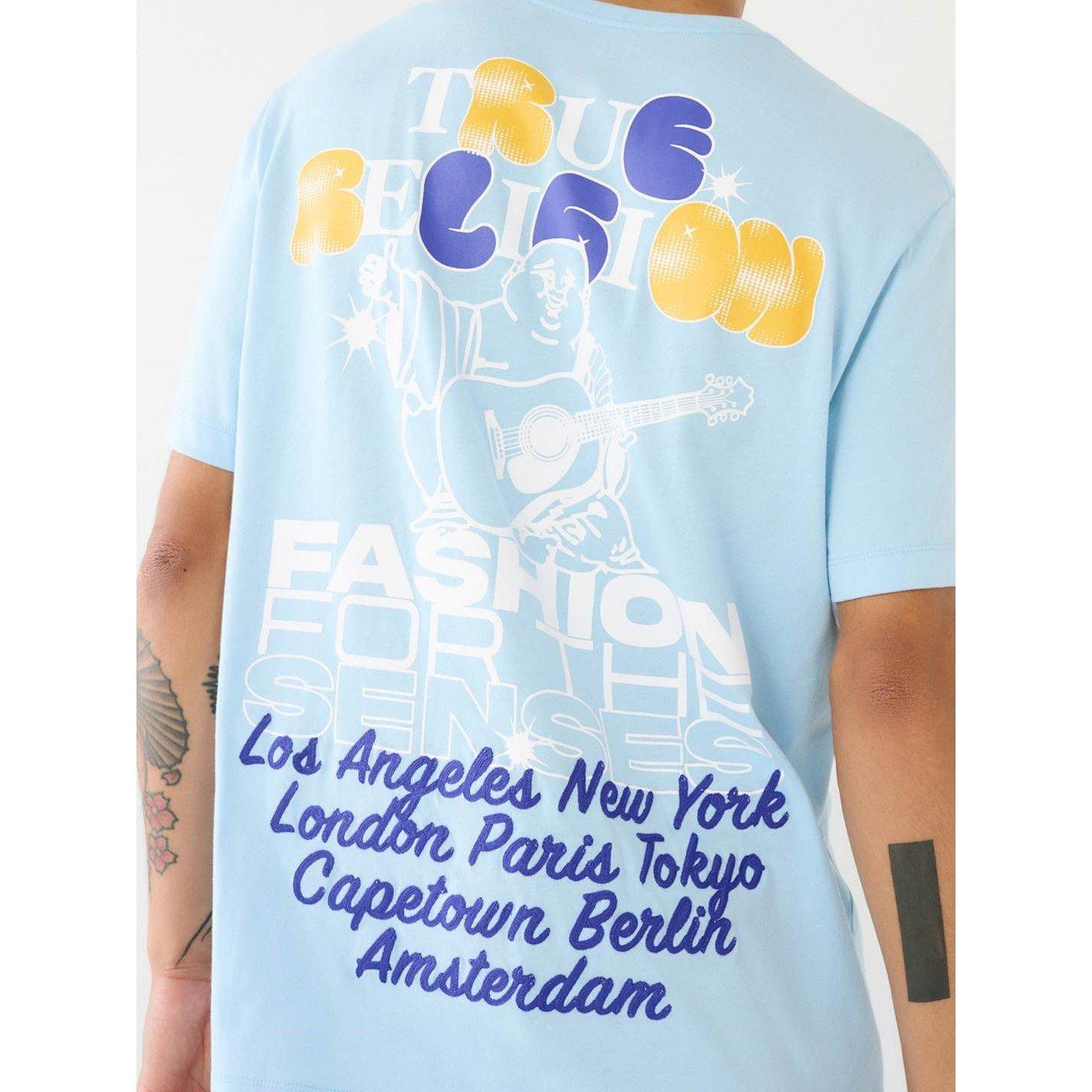 Glacial Blue - True Religion - Regular Fit Logo T-Shirt - 3