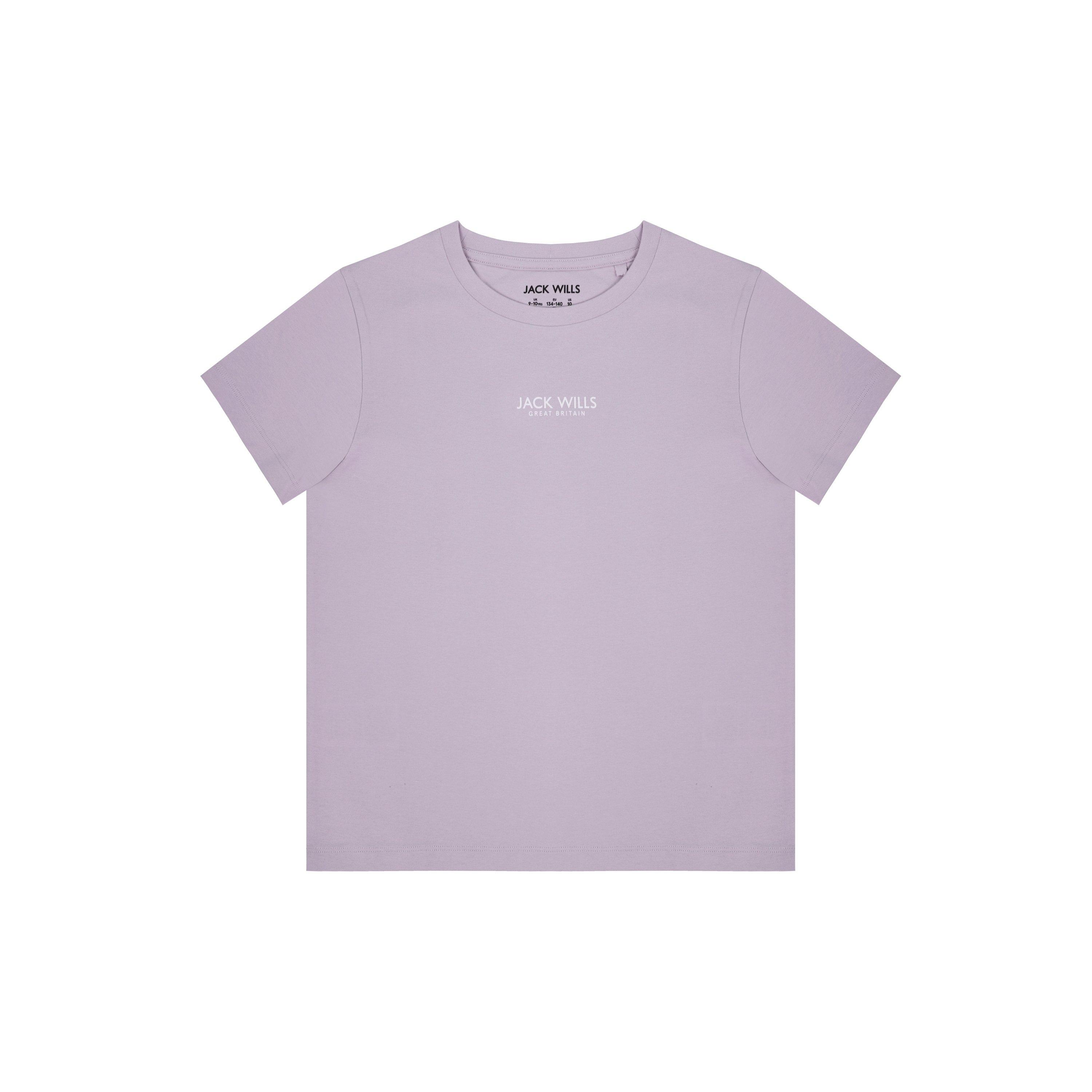 Jack Wills Kids Core Bird Short Sleeve T-Shirt Juniors - Misty Lilac - 7-8 Yrs