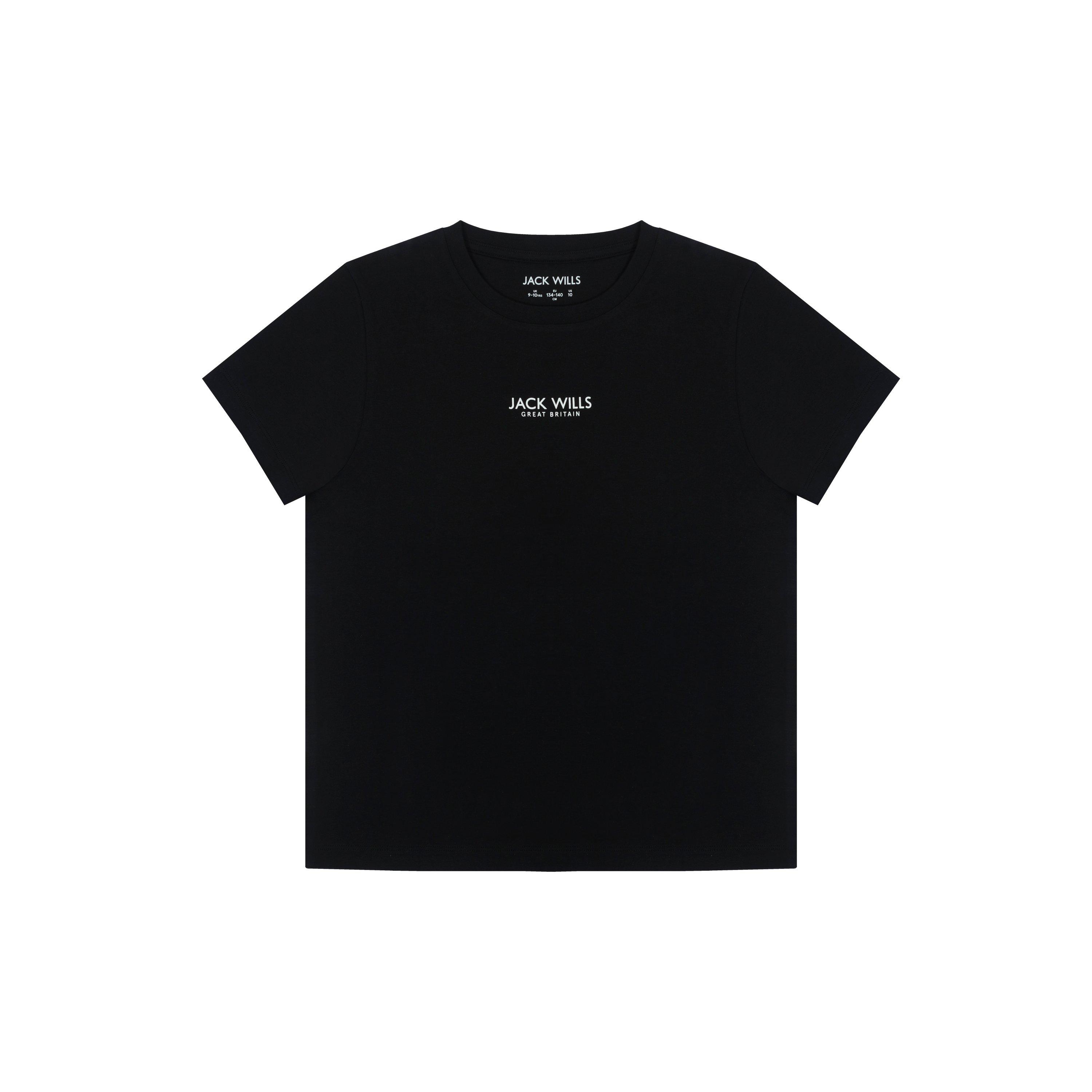Jack Wills Kids Core Bird Short Sleeve T-Shirt Juniors - Black - 13 Yrs